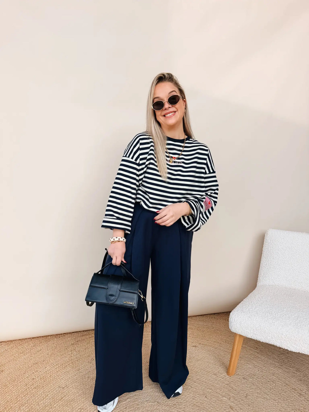 Striped Longsleeve Bisous Navy