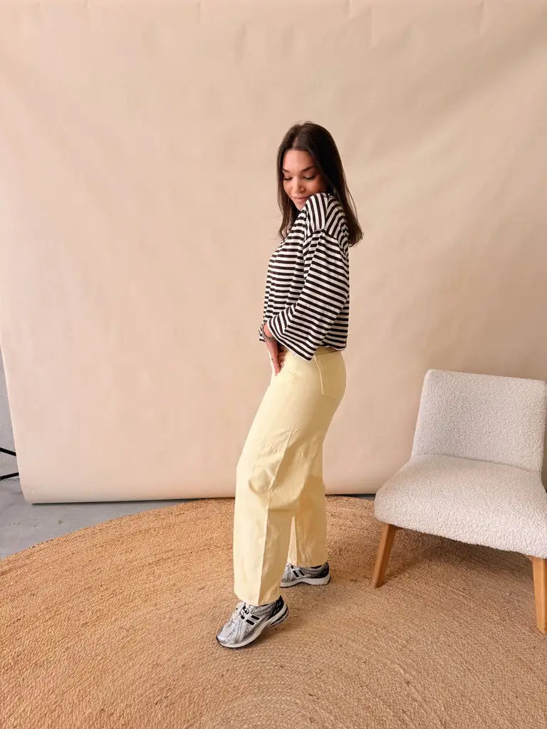 Aylin Striped Top Choco
