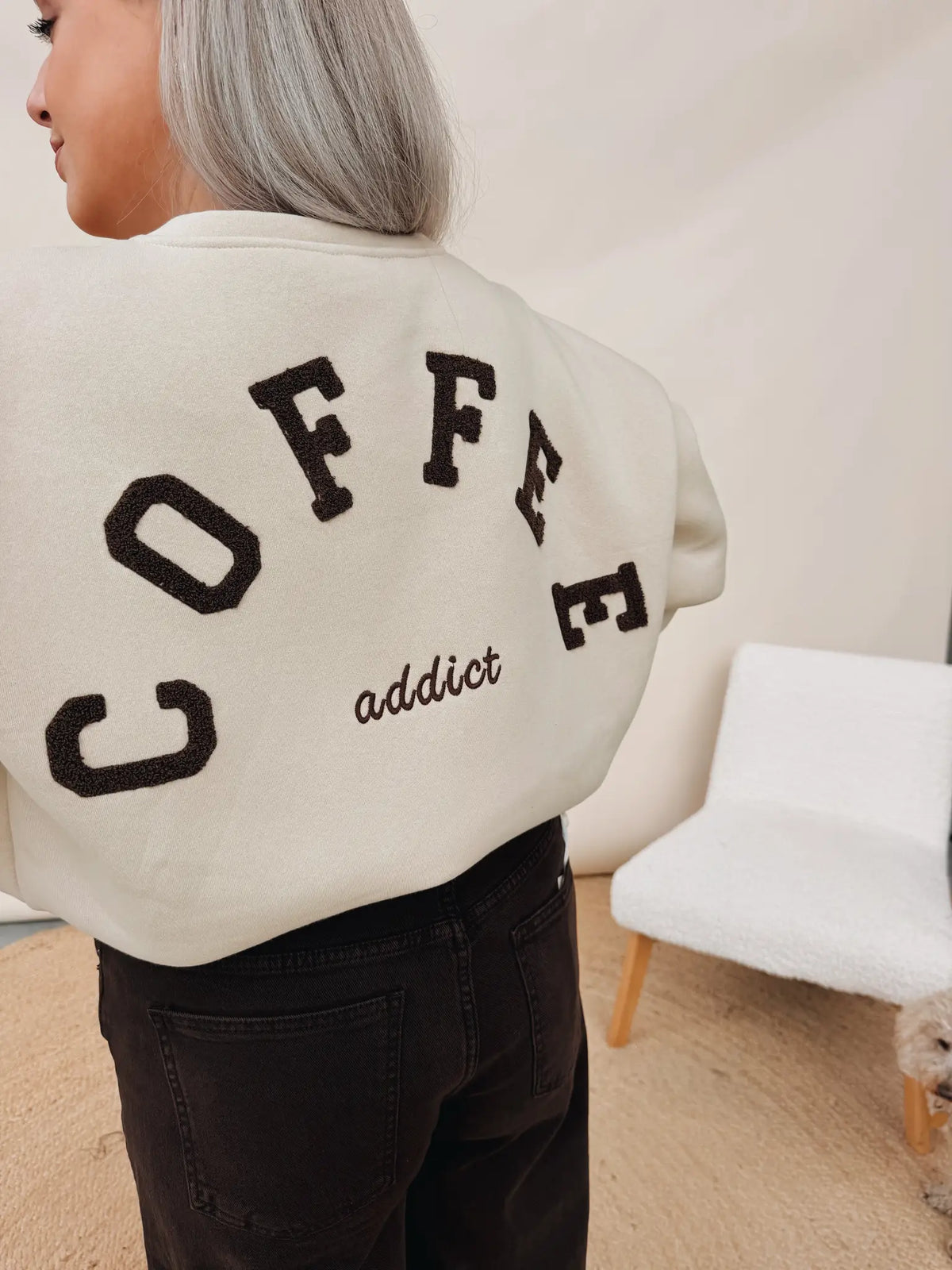 Coffee Addict Sweater Beige