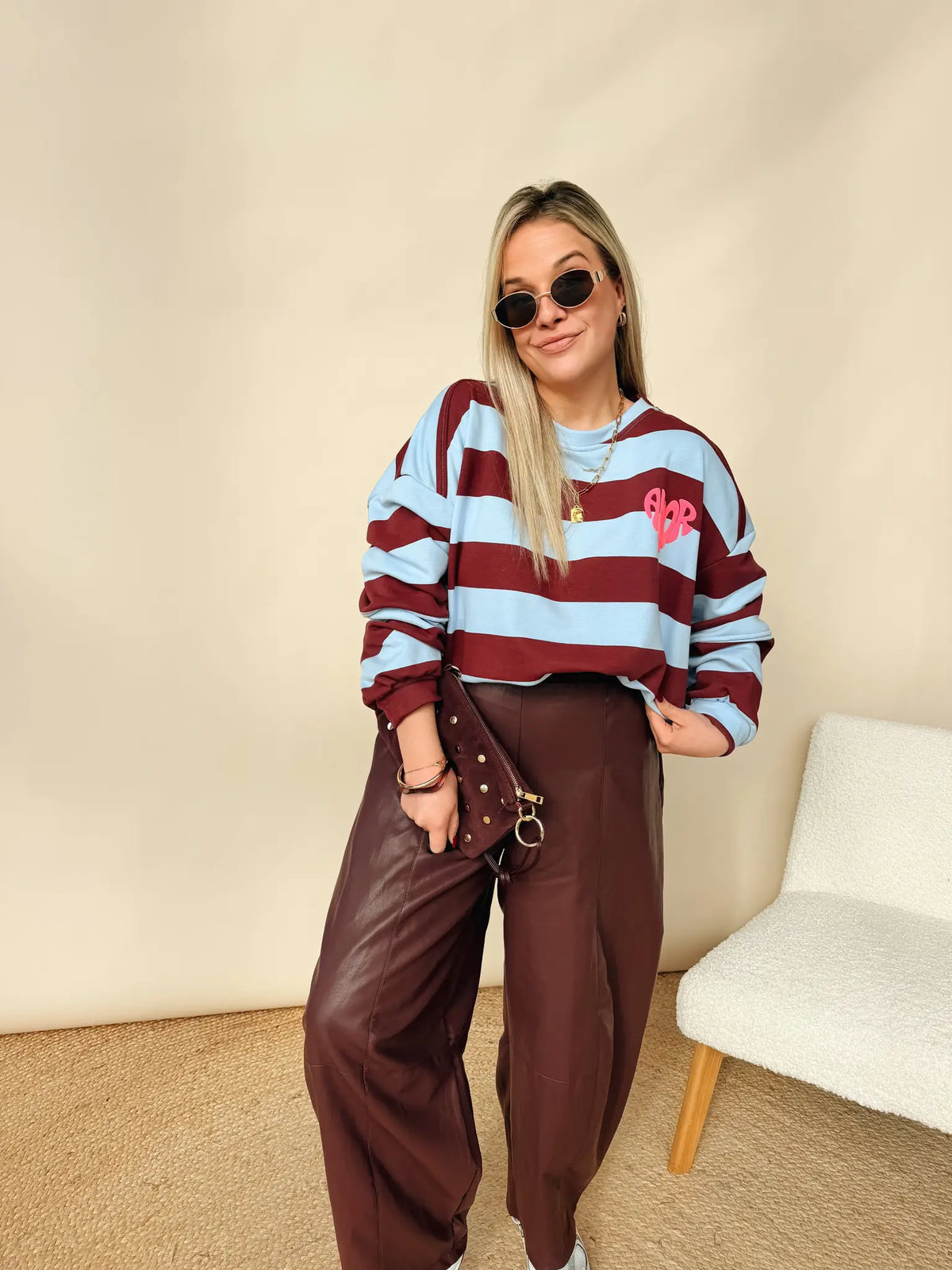 Sweatshirt Amor Club Bordeaux