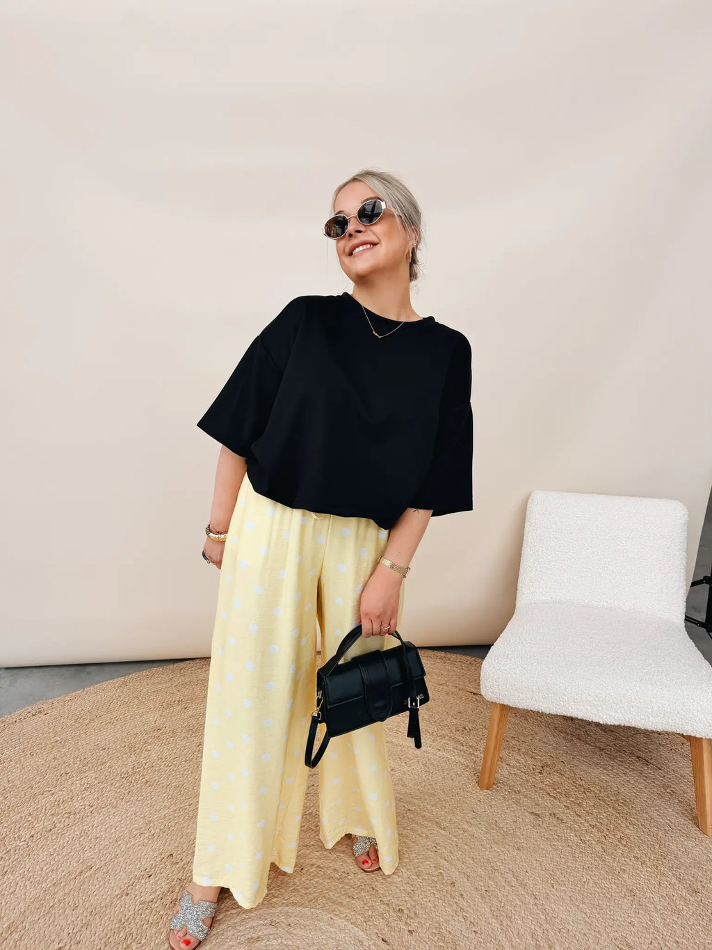 Celeste Dot Pantalon Geel