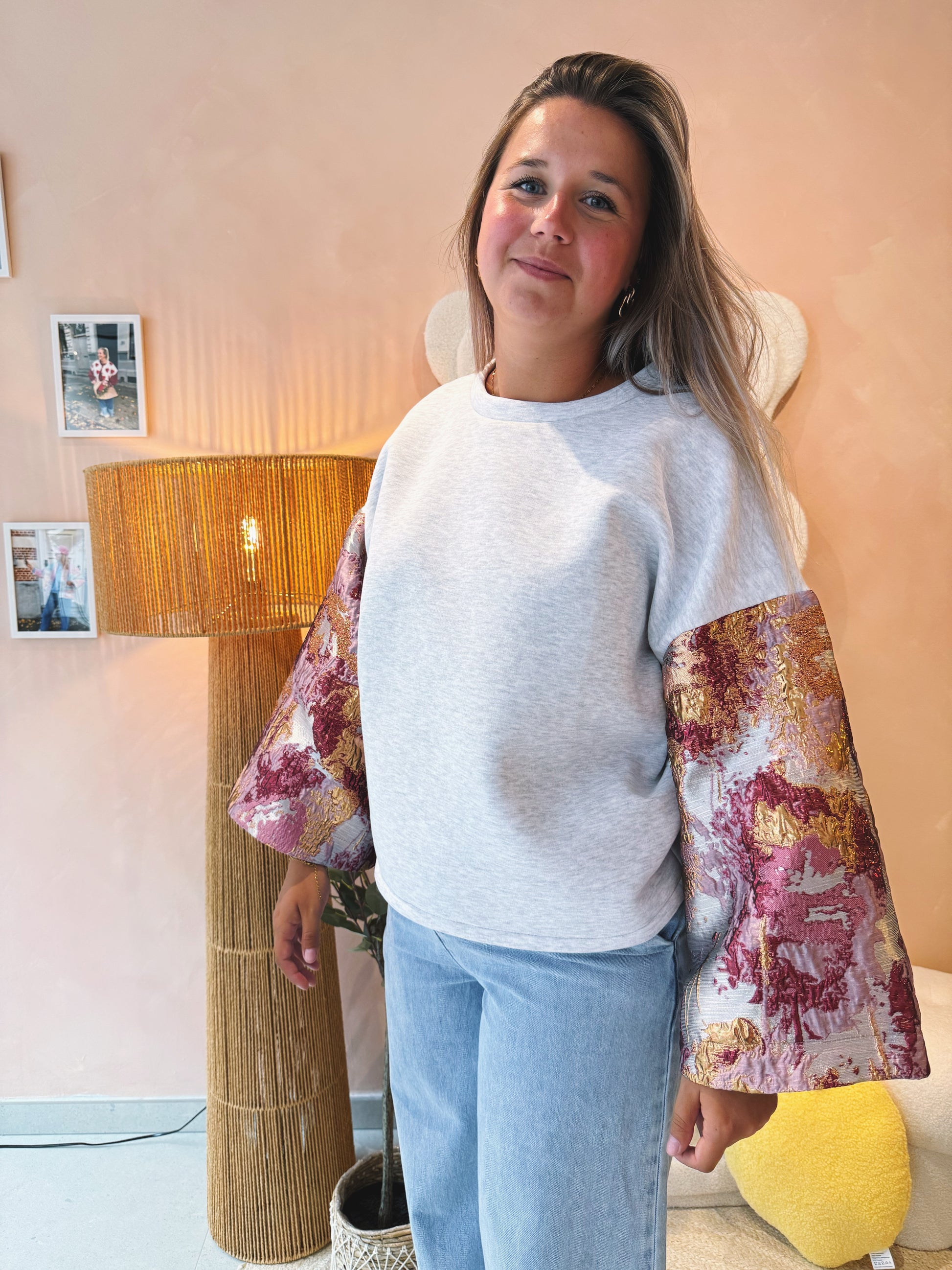 Gabin Top Grijs/Rose