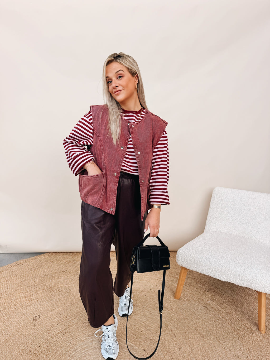 Romane Jeans Jacket Bordeaux