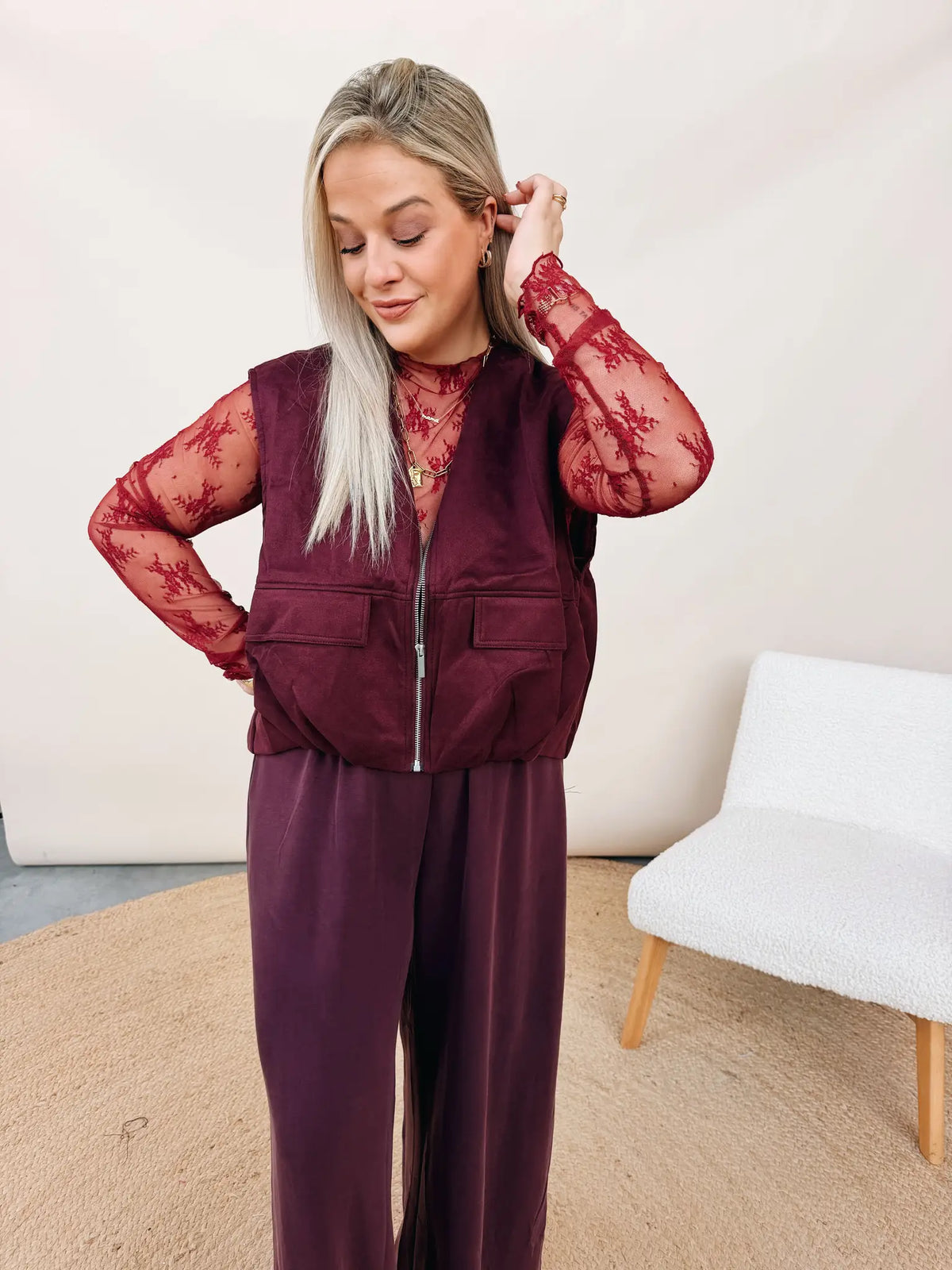 Salomé Lace Bordeaux
