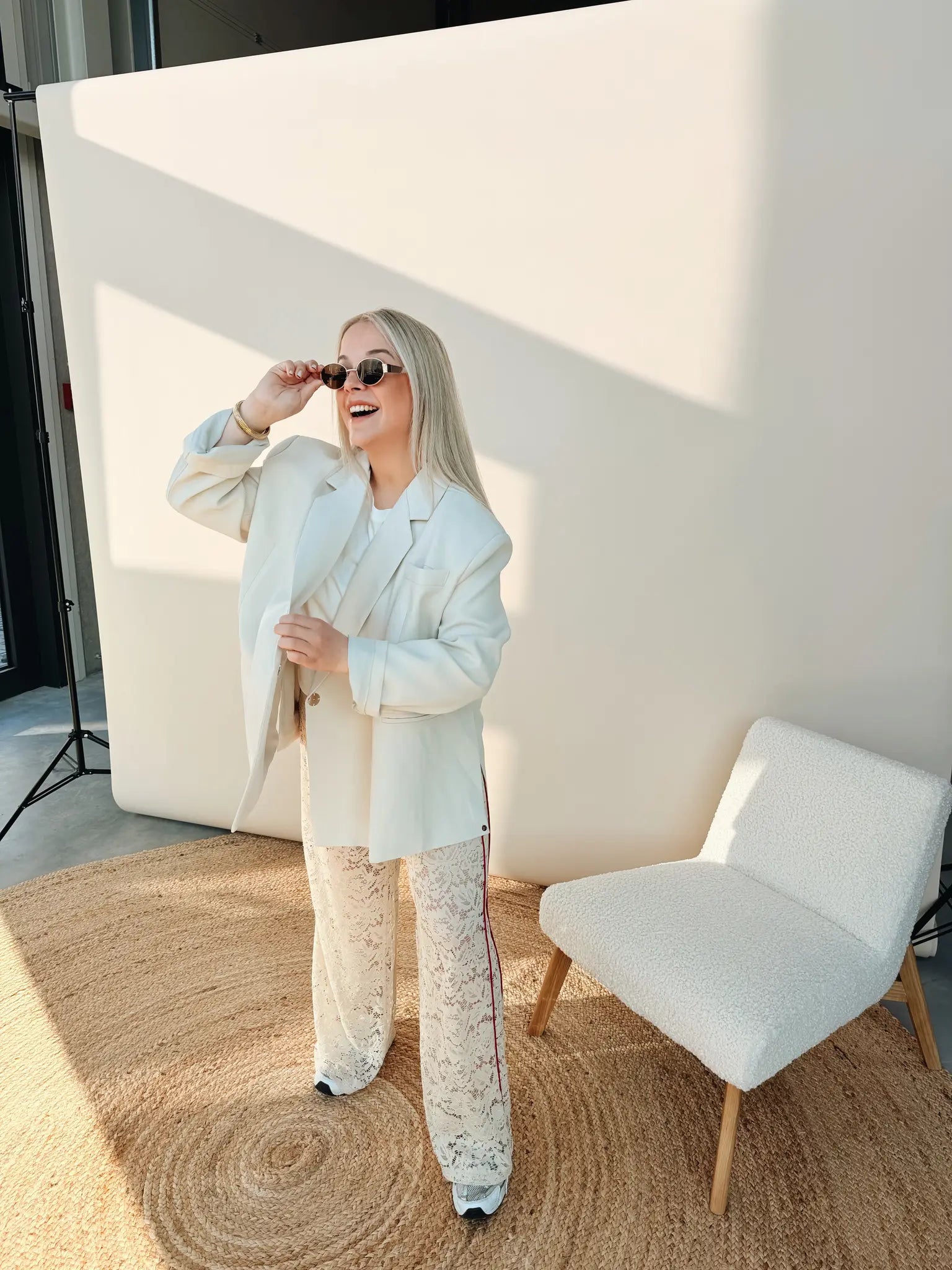 Patrice Beige Blazer Oversized