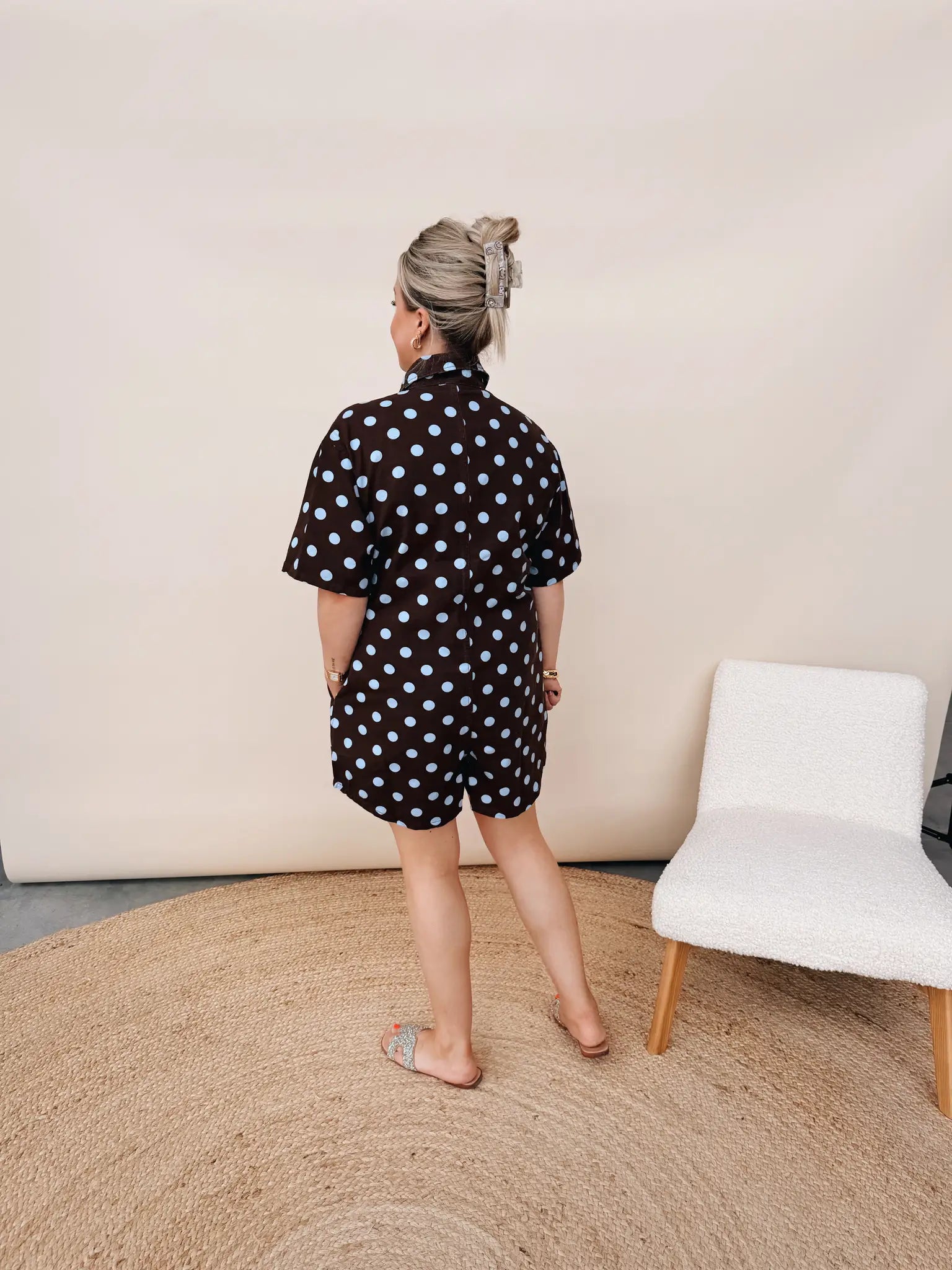 Livia Dot Playsuit Choco