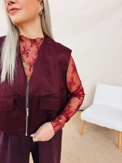 Salomé Lace Bordeaux