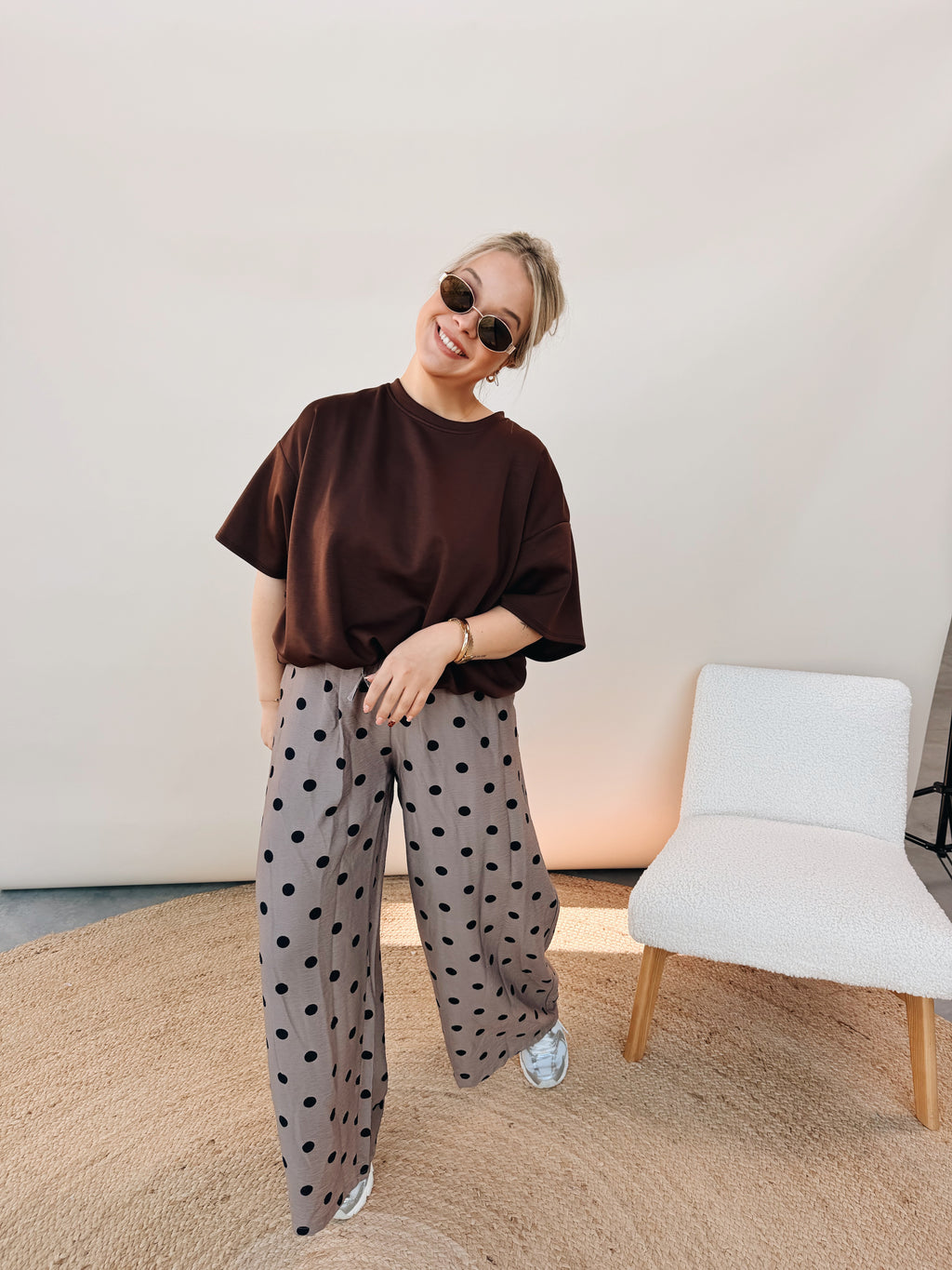 Celeste Dot Pantalon Taupe