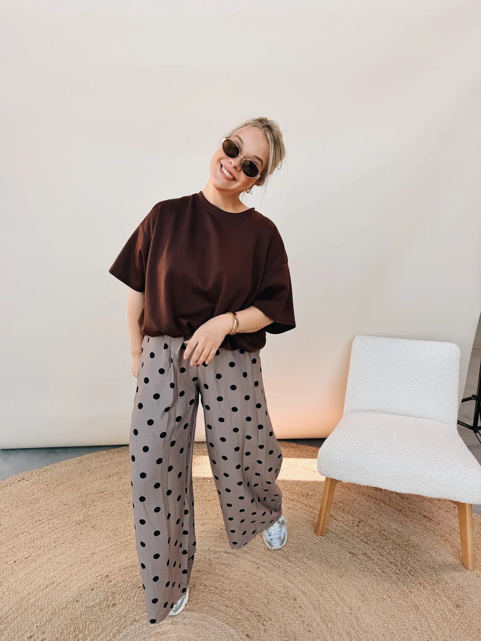 Celeste Dot Pantalon Taupe