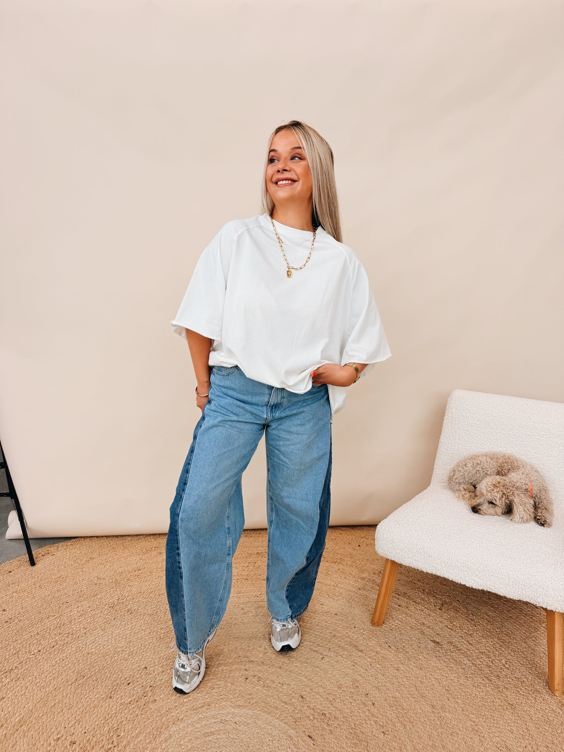 Bea Oversized Shirt Wit