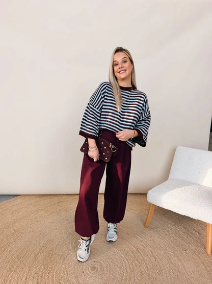 Stephie Burgundy Pants