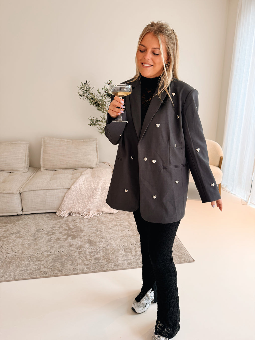 Geraldine Blazer Grijs