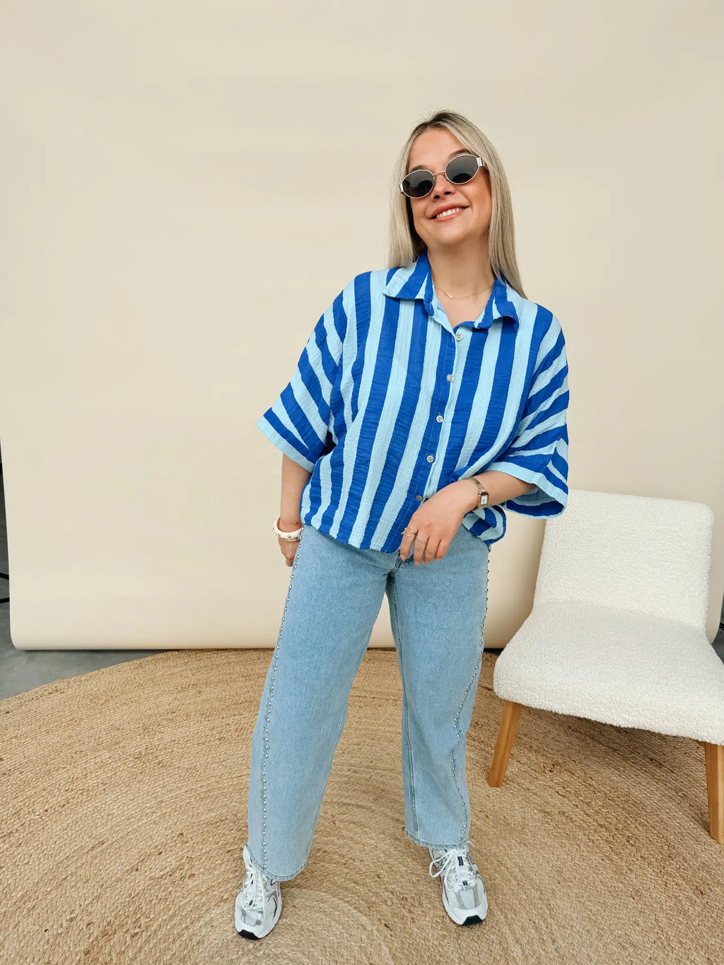 Nette Blouse Blauw