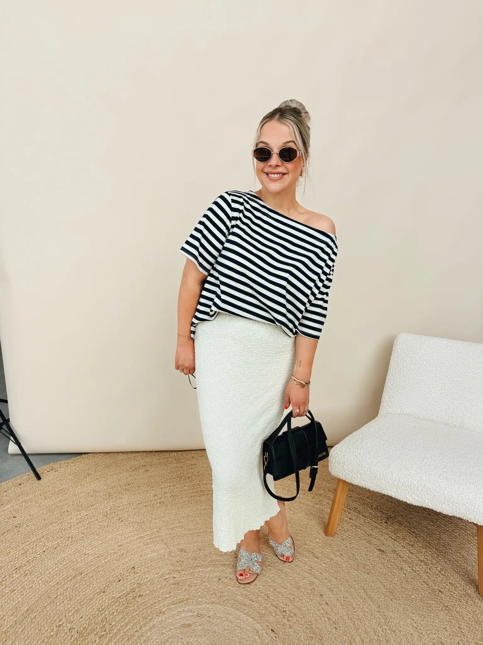 Loret Top Marineblauw
