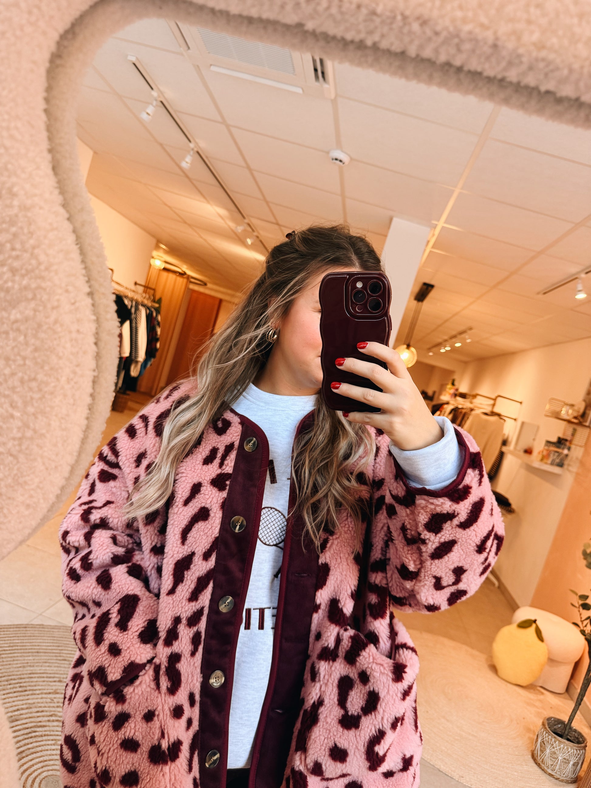 Billie Leopard Fuchsia Jacket