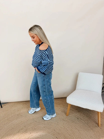 Billie Top Kobaltblauw