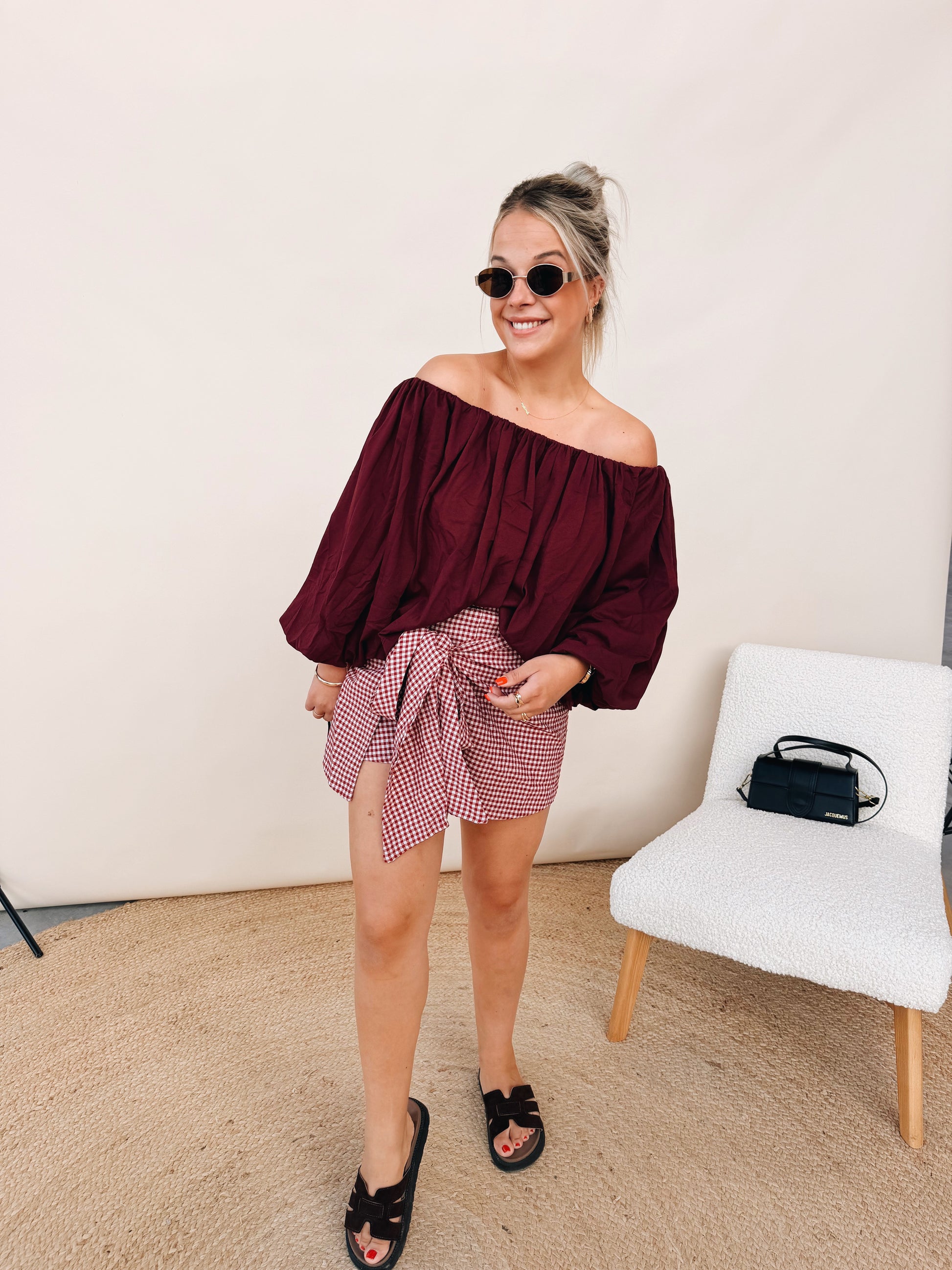 Madeleine Top Bordeaux