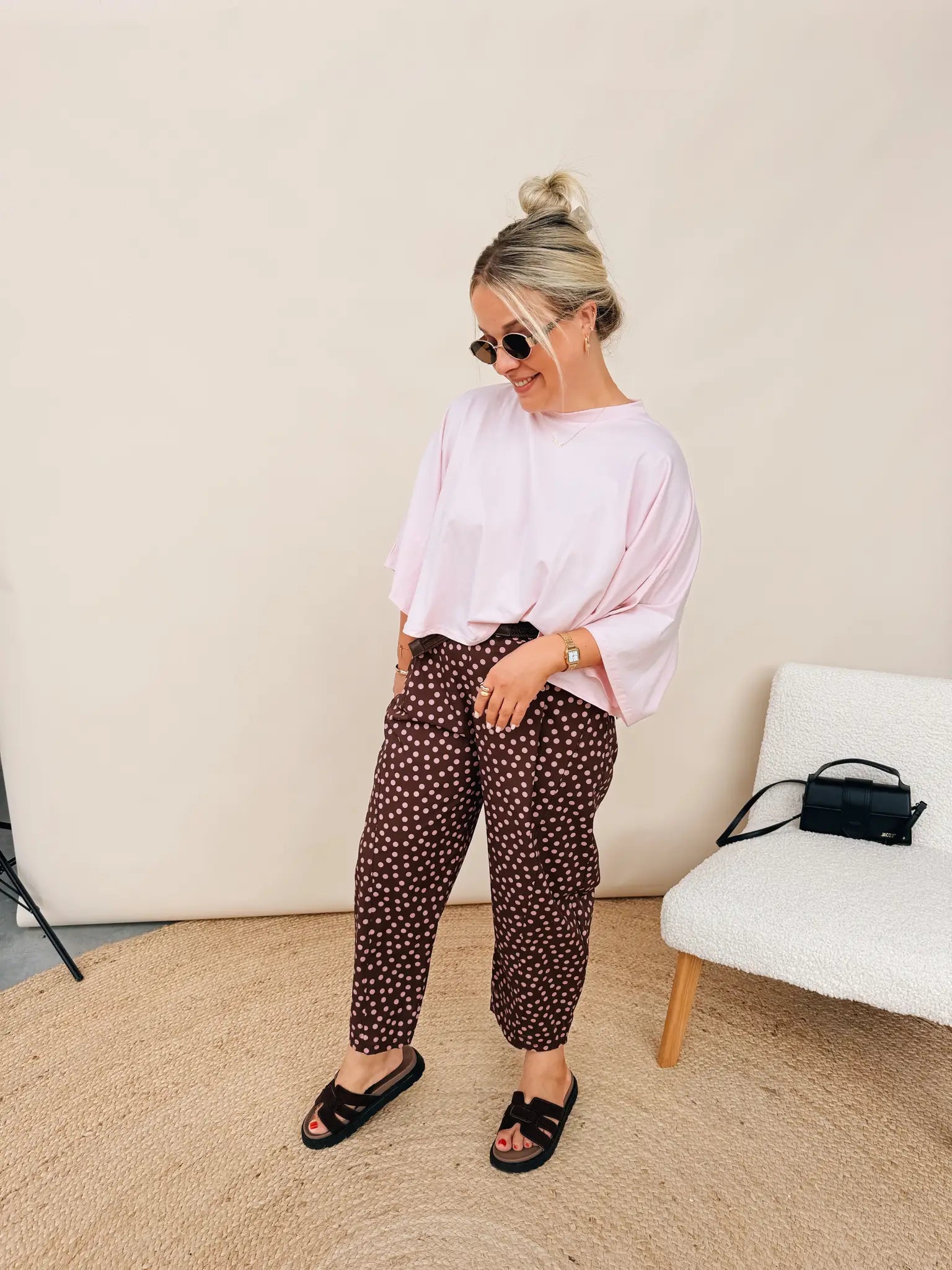 Blanche Dot Pantalon Choco