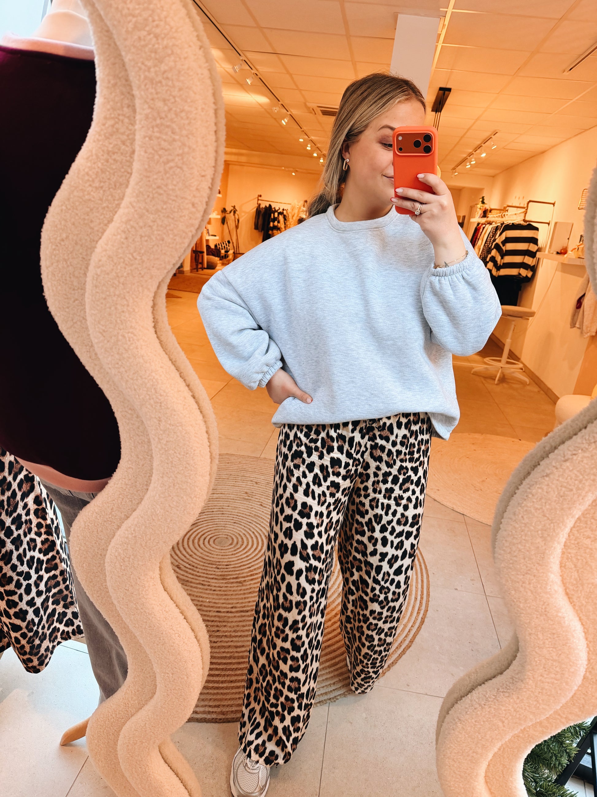 Bieke Leopard Pantalon