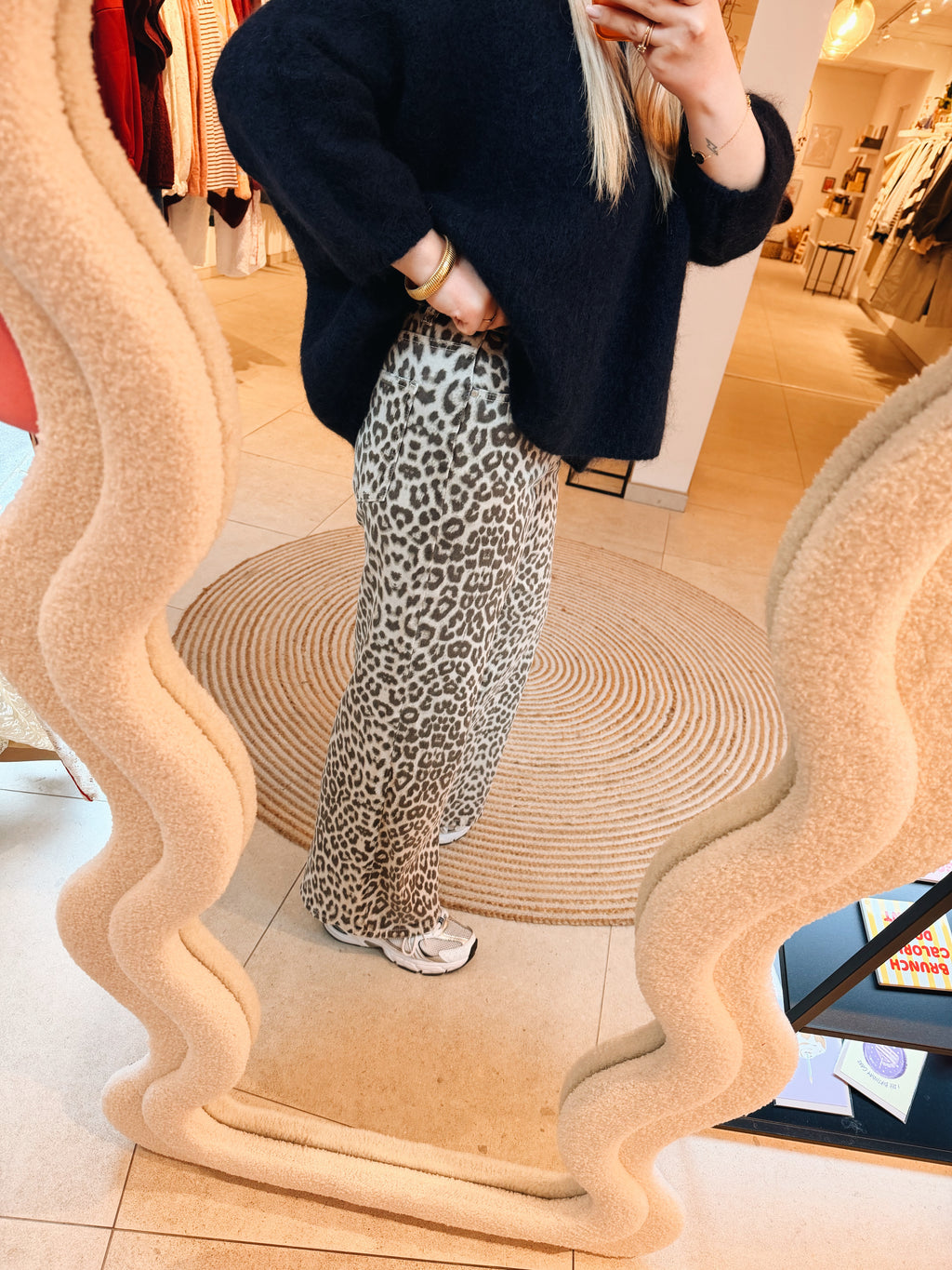 Tinneke Leopard Wide Leg Jeans