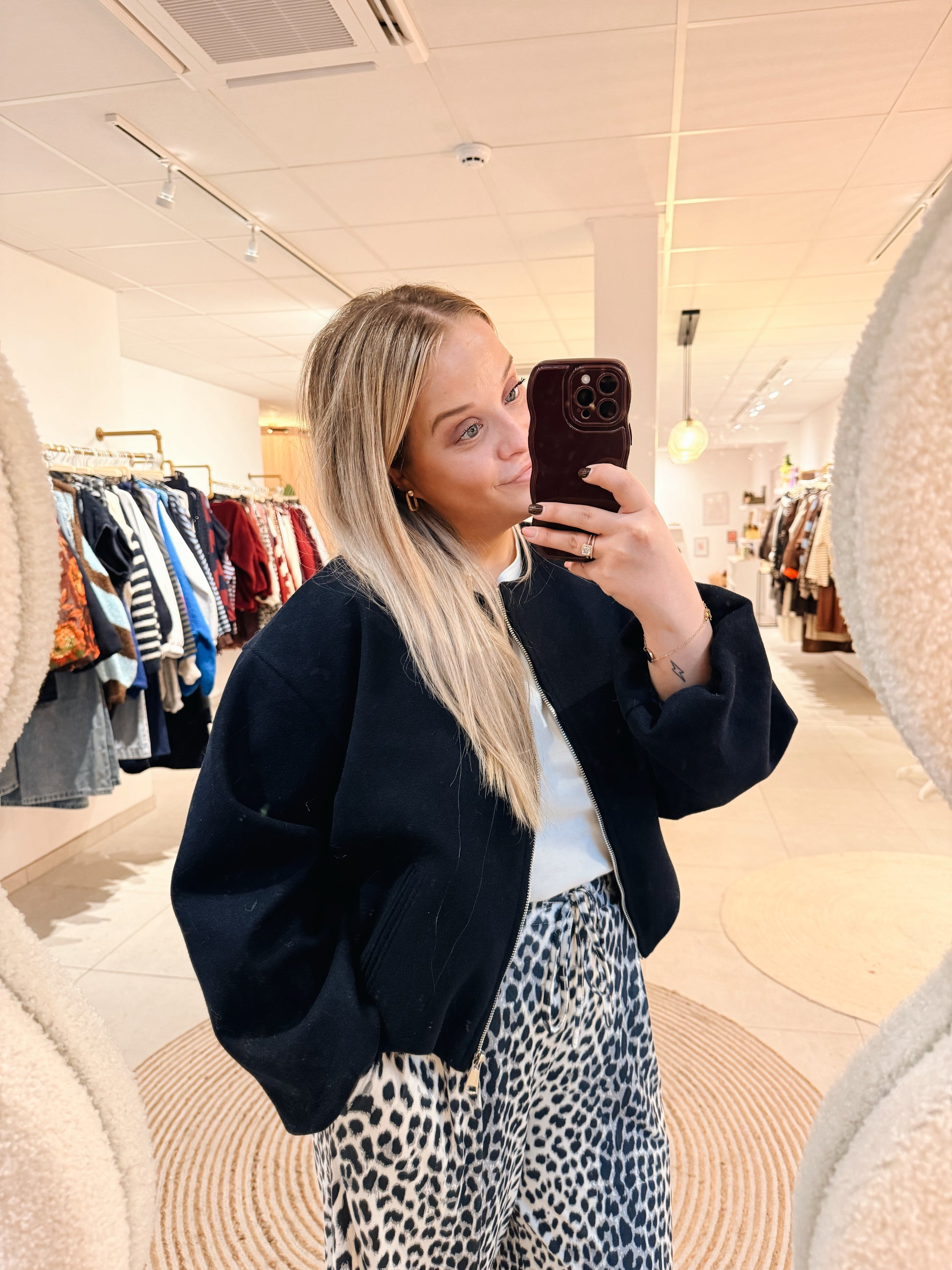 Léonore Leopard Pantalon