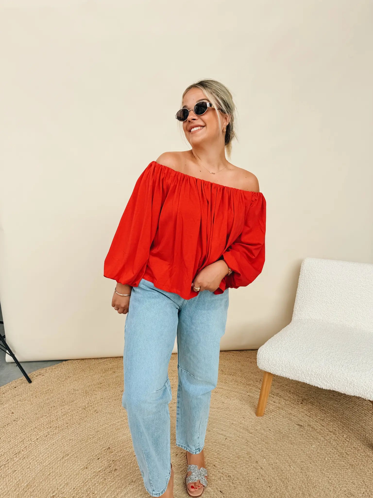 Madeleine Top Rood