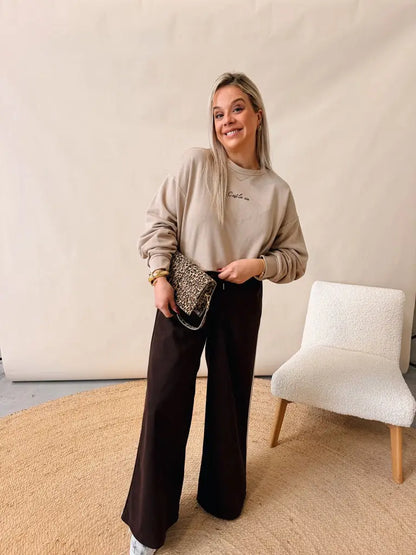 Sweatshirt C'Est La Vie Beige
