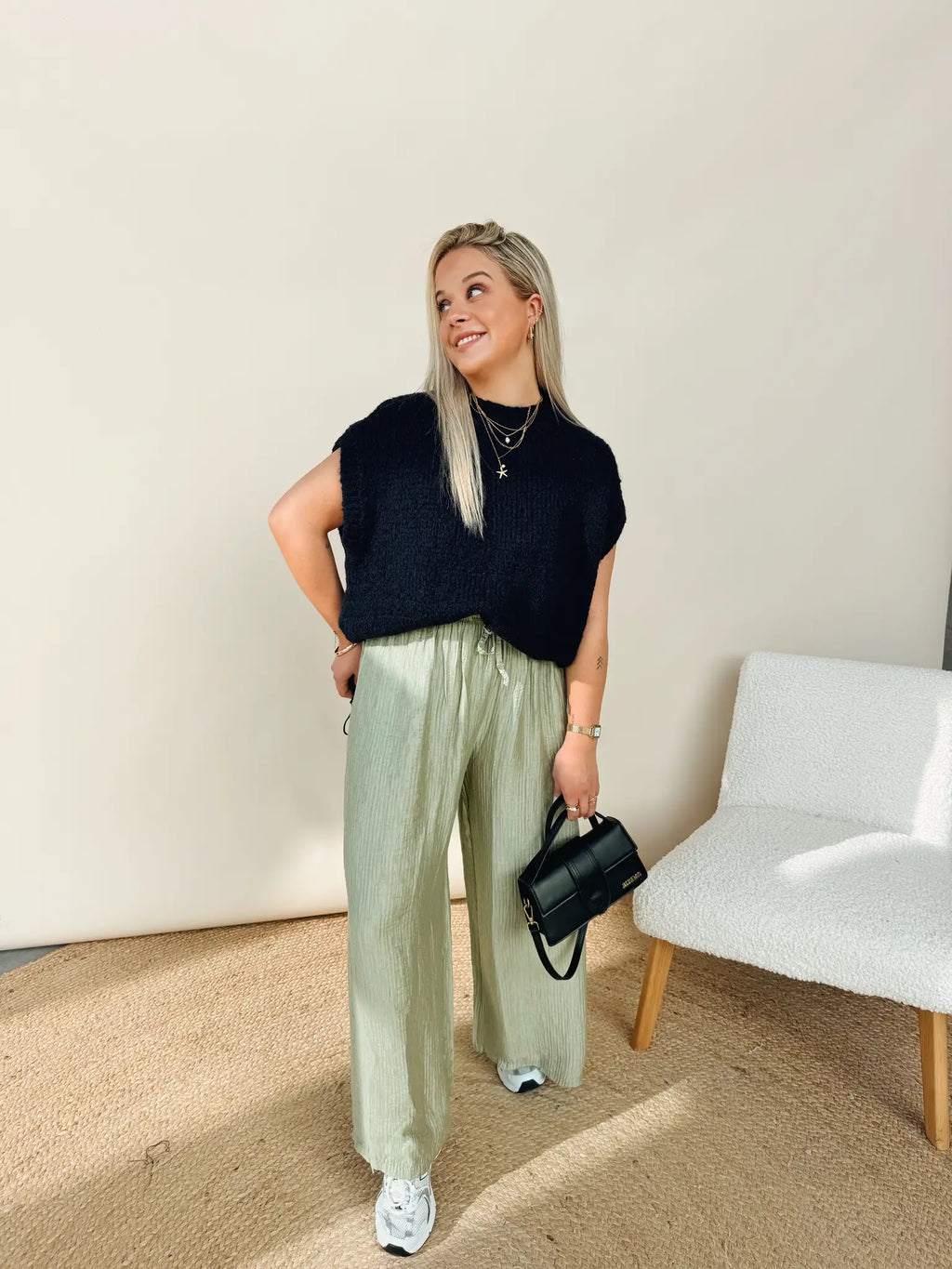 Leonore Pantalon Saliegroen