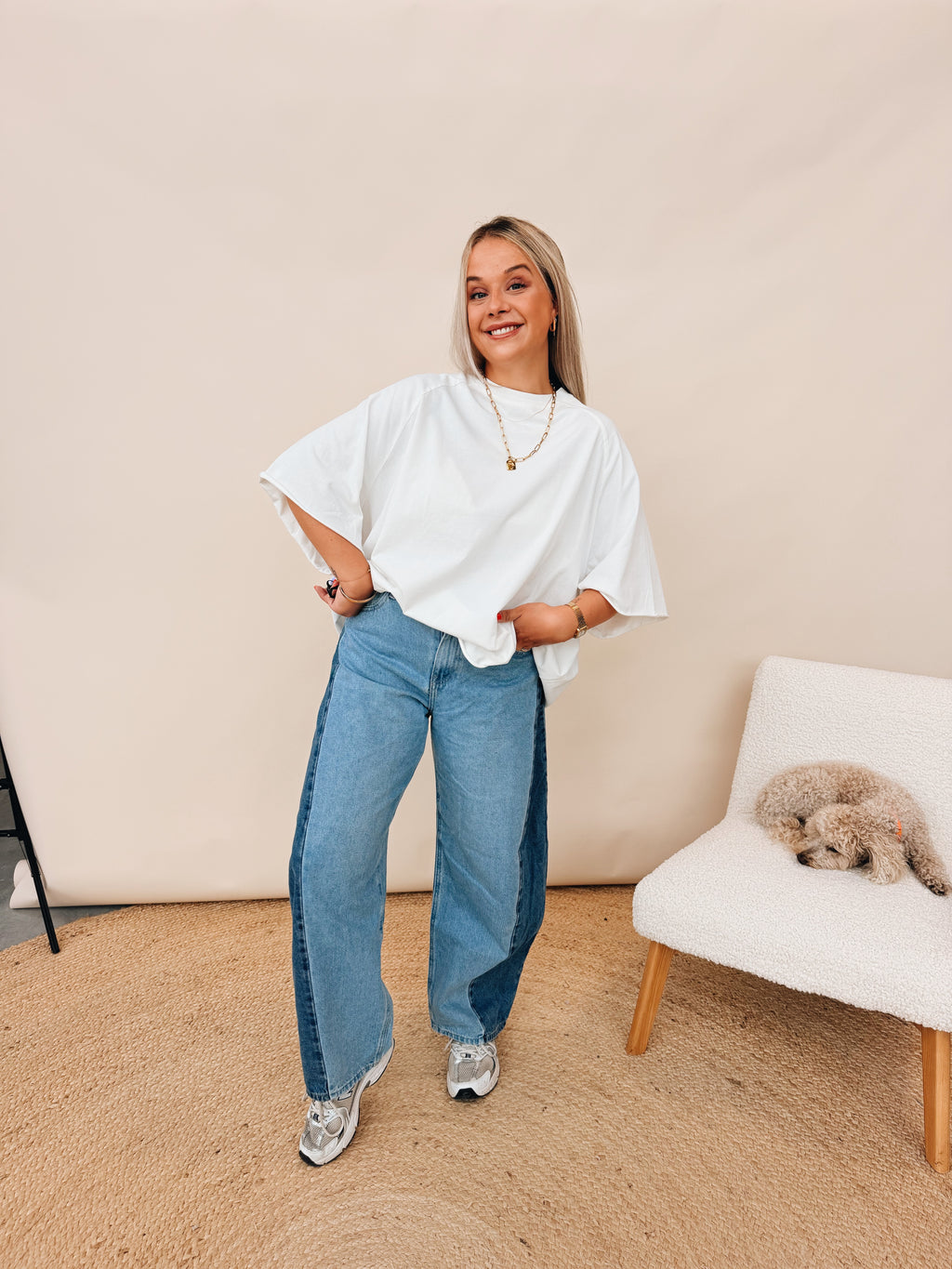 Bea Oversized Shirt Wit