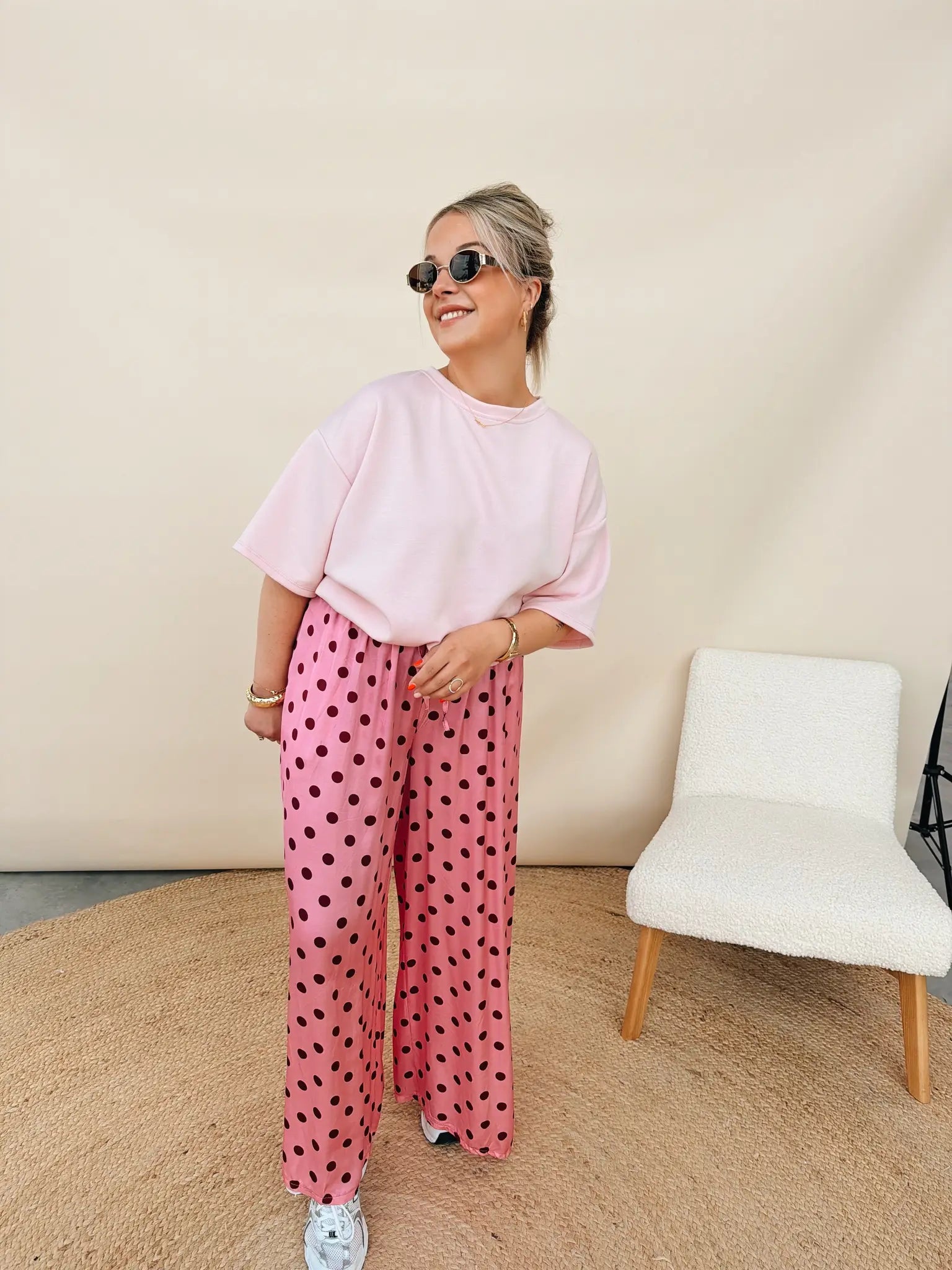 Colette Dot Pantalon Fuchsia
