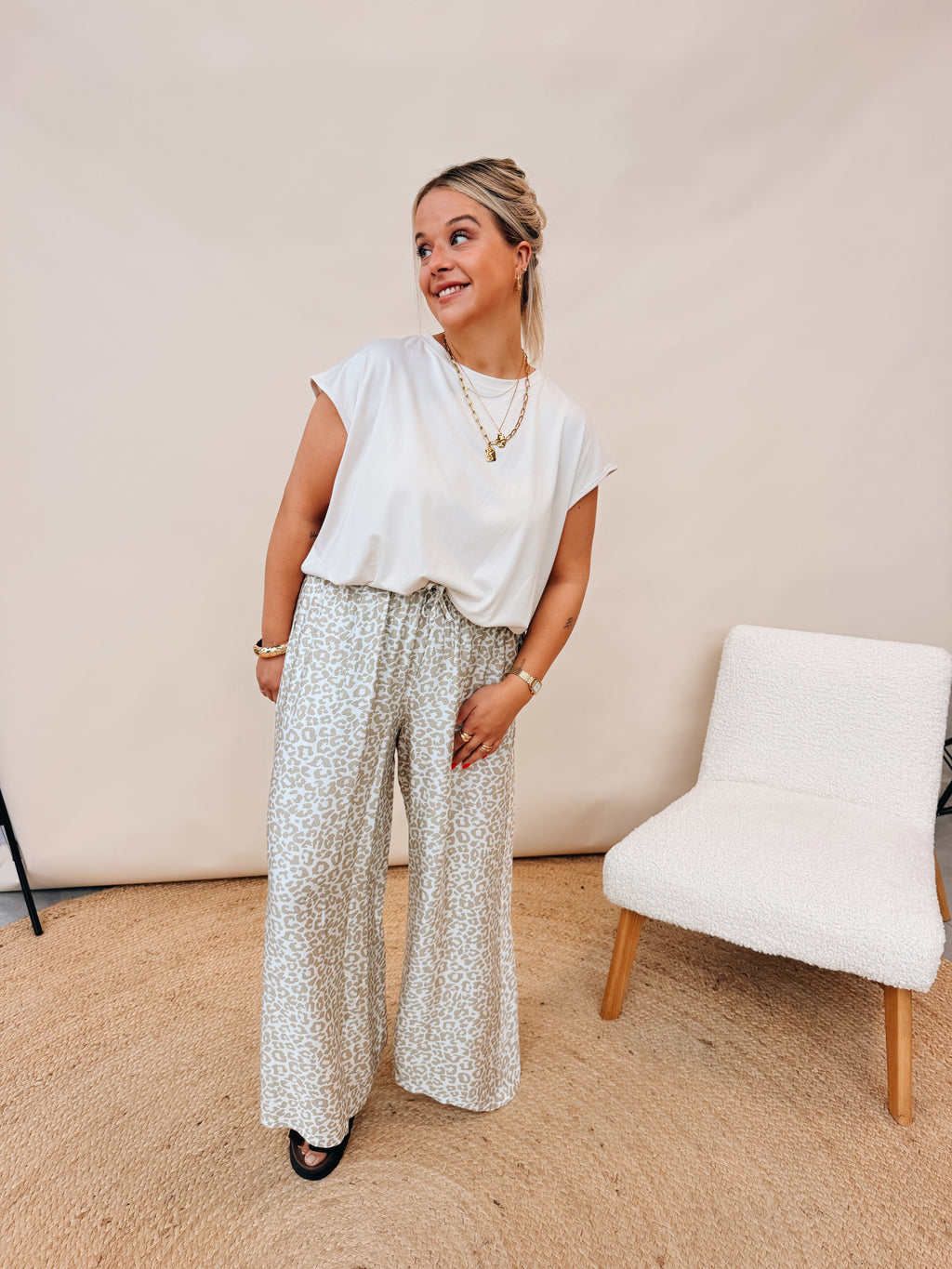 Therese Leopard Pantalon