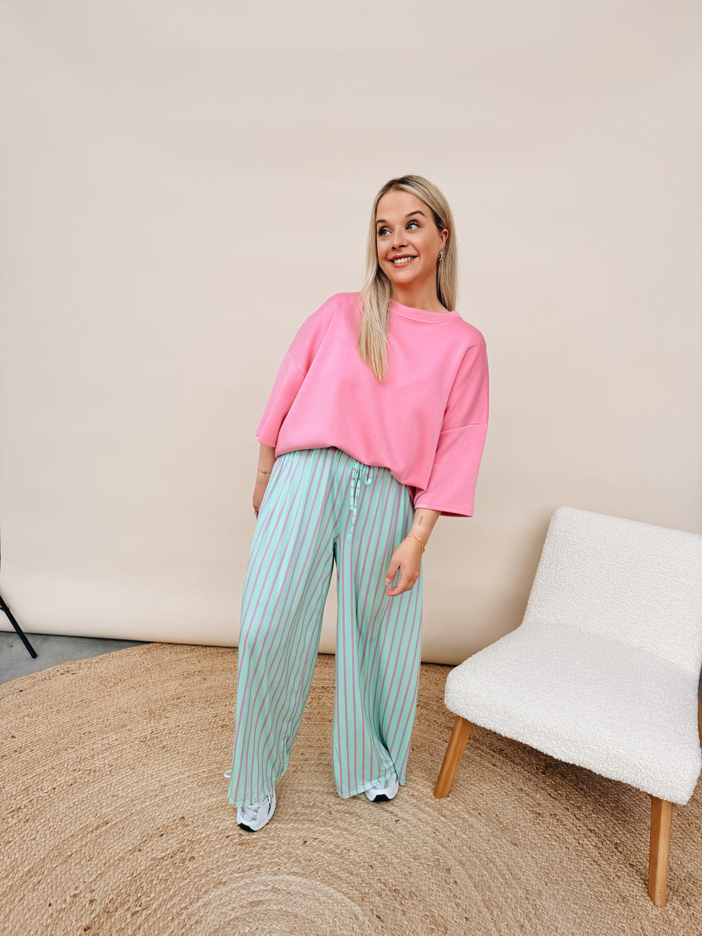 Novalie Pantalon Muntgroen