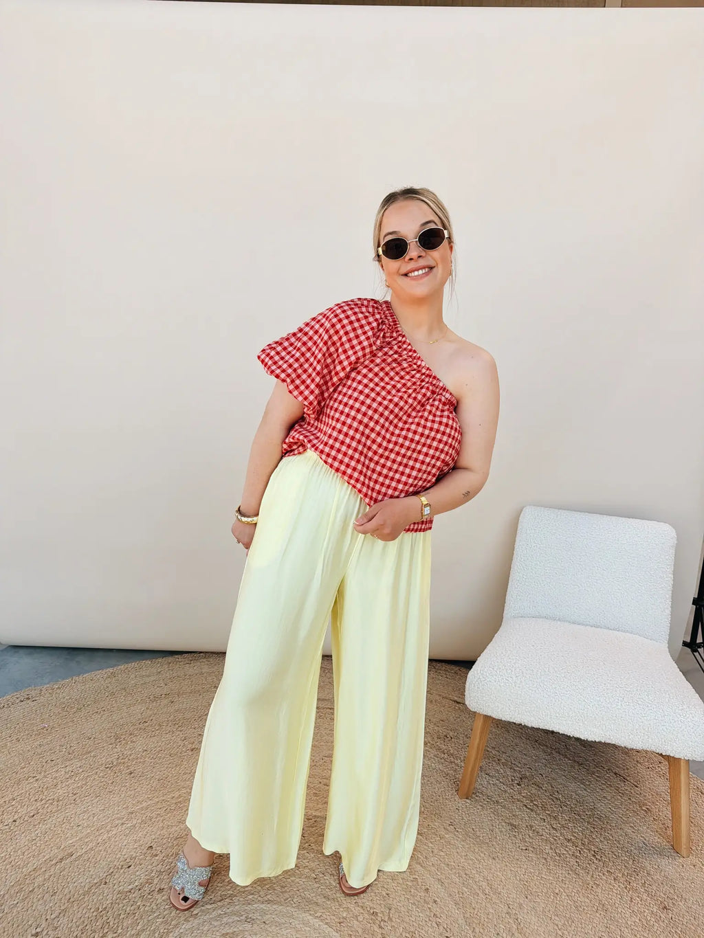 Marieke Off-Shoulder Top Rood