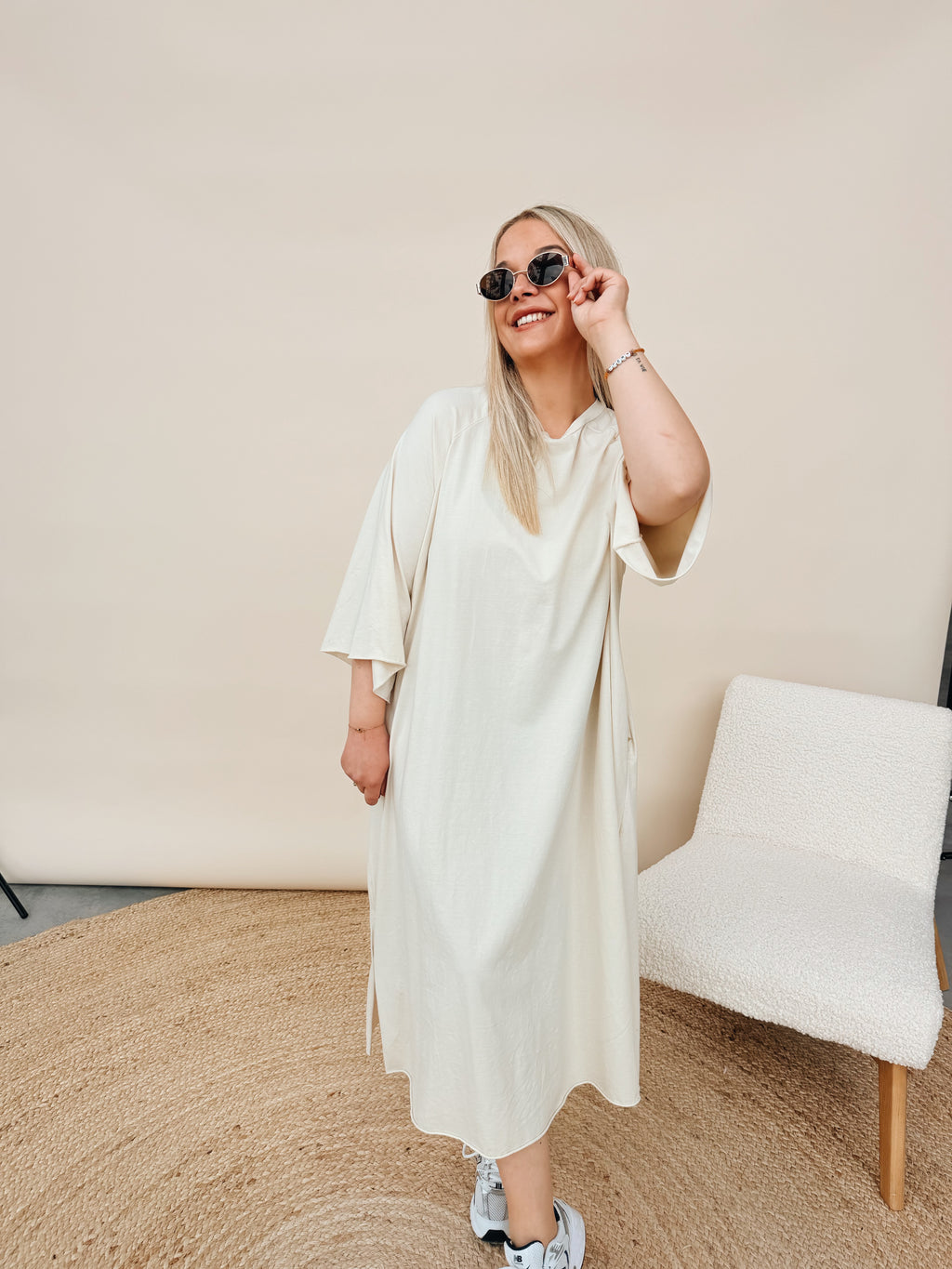 Isabella Dress Ecru