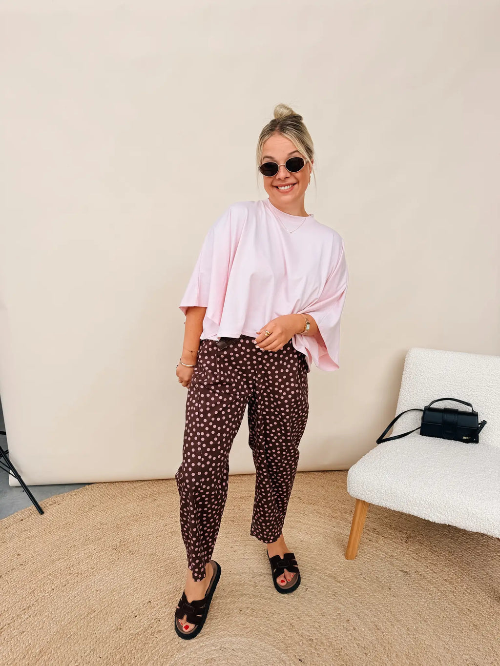 Blanche Dot Pantalon Choco