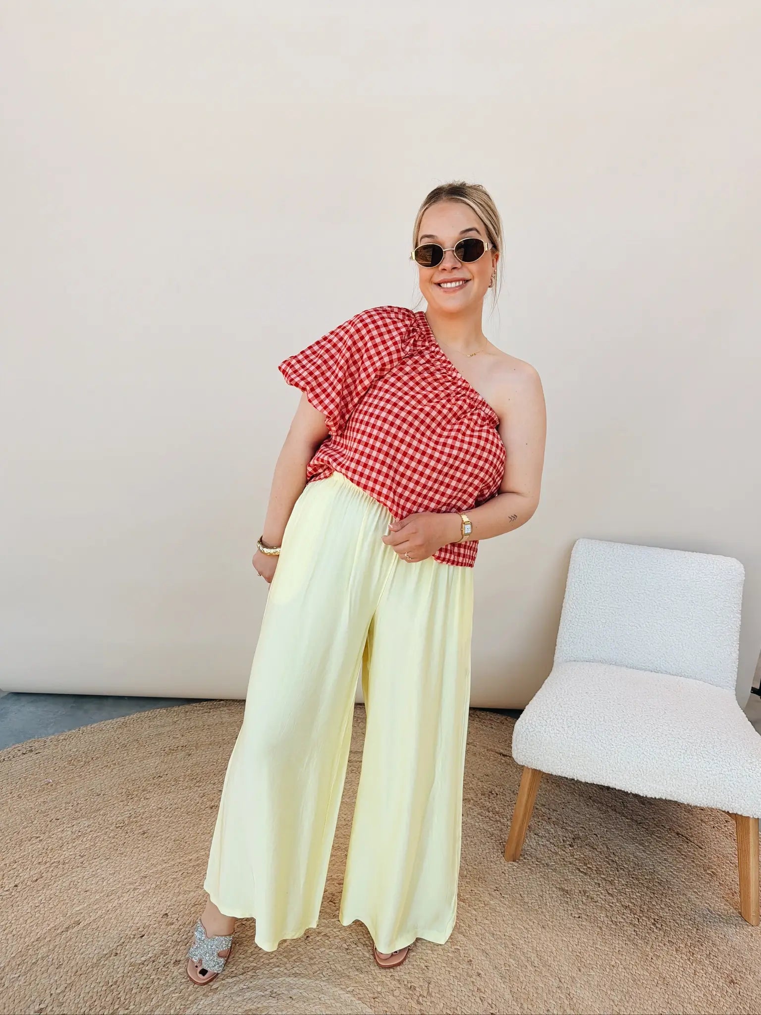 Marieke Off-Shoulder Top Rood