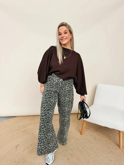Eugénie Leopard Jeans