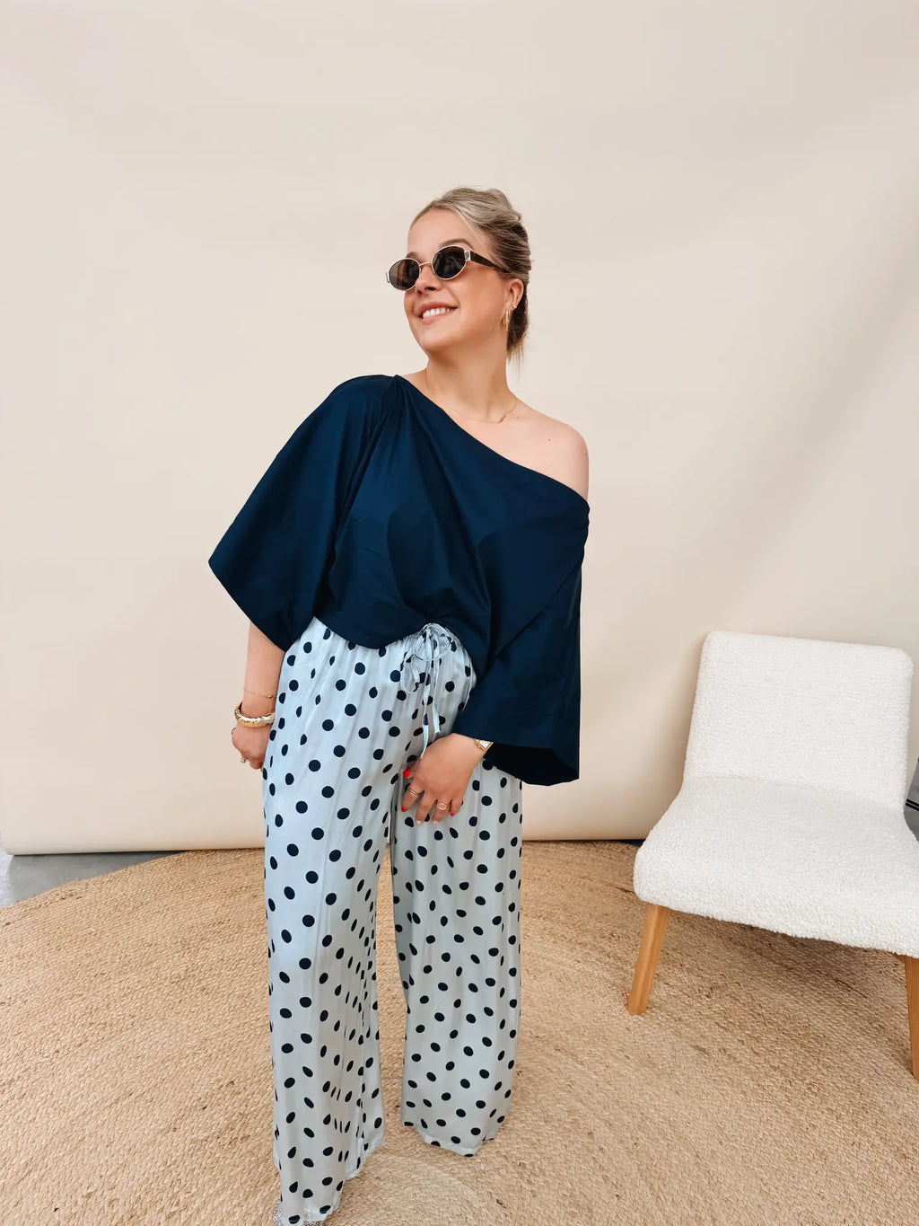 Lauranne Top Marineblauw