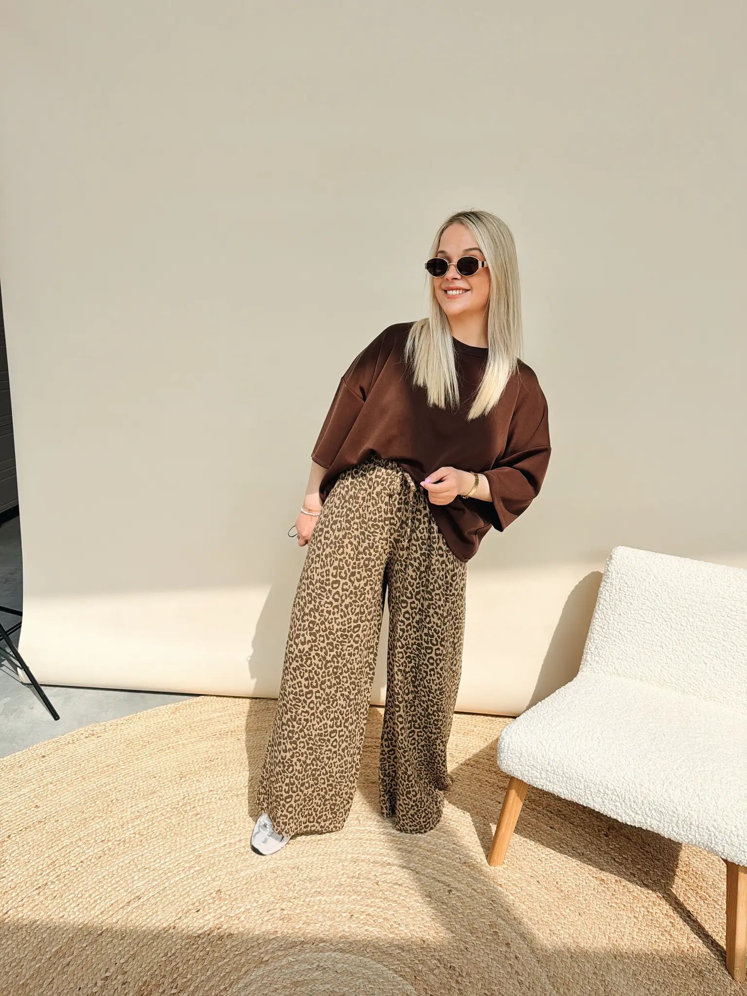 Vie Leopard Pantalon Choco