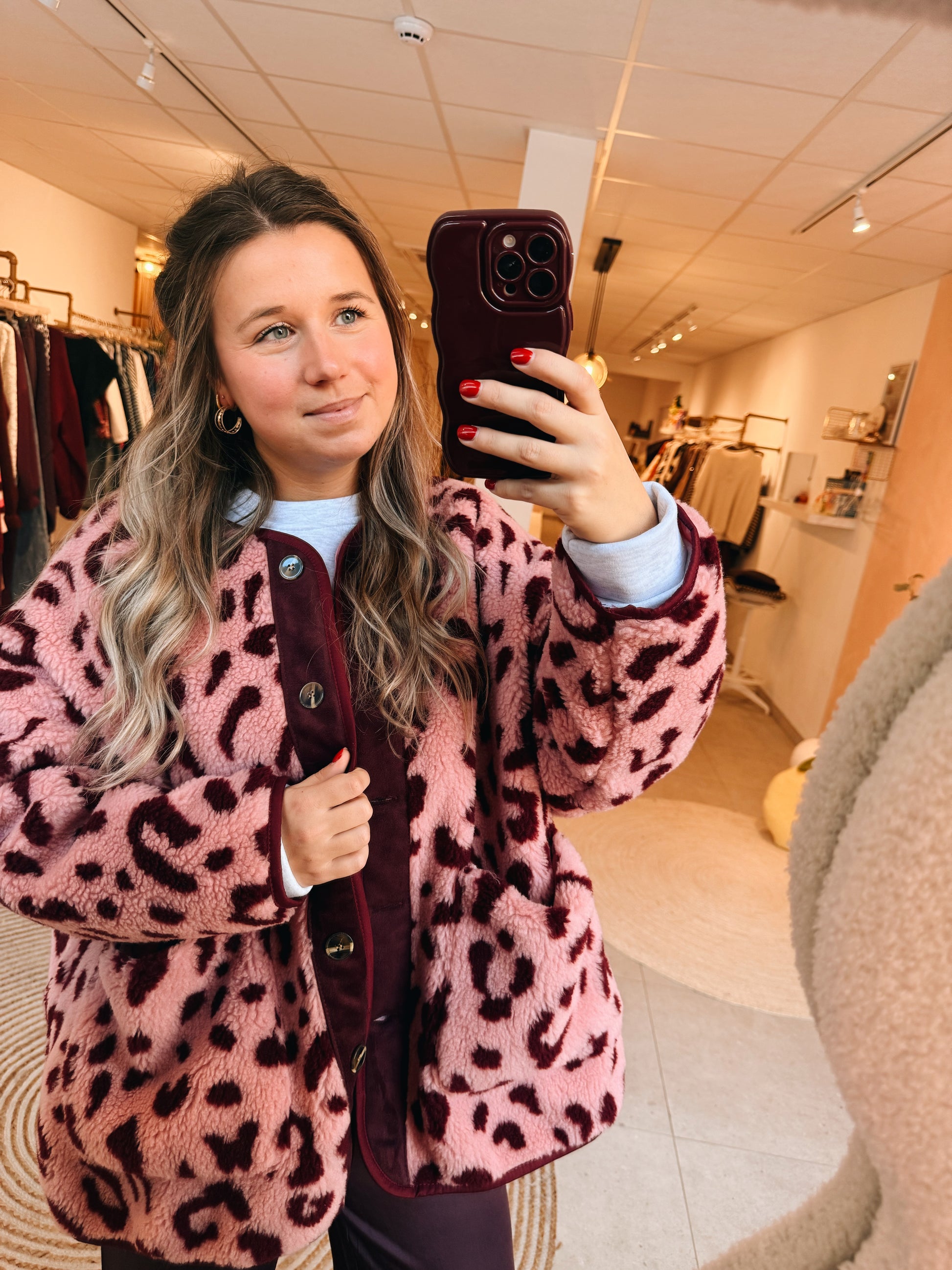 Billie Leopard Fuchsia Jacket