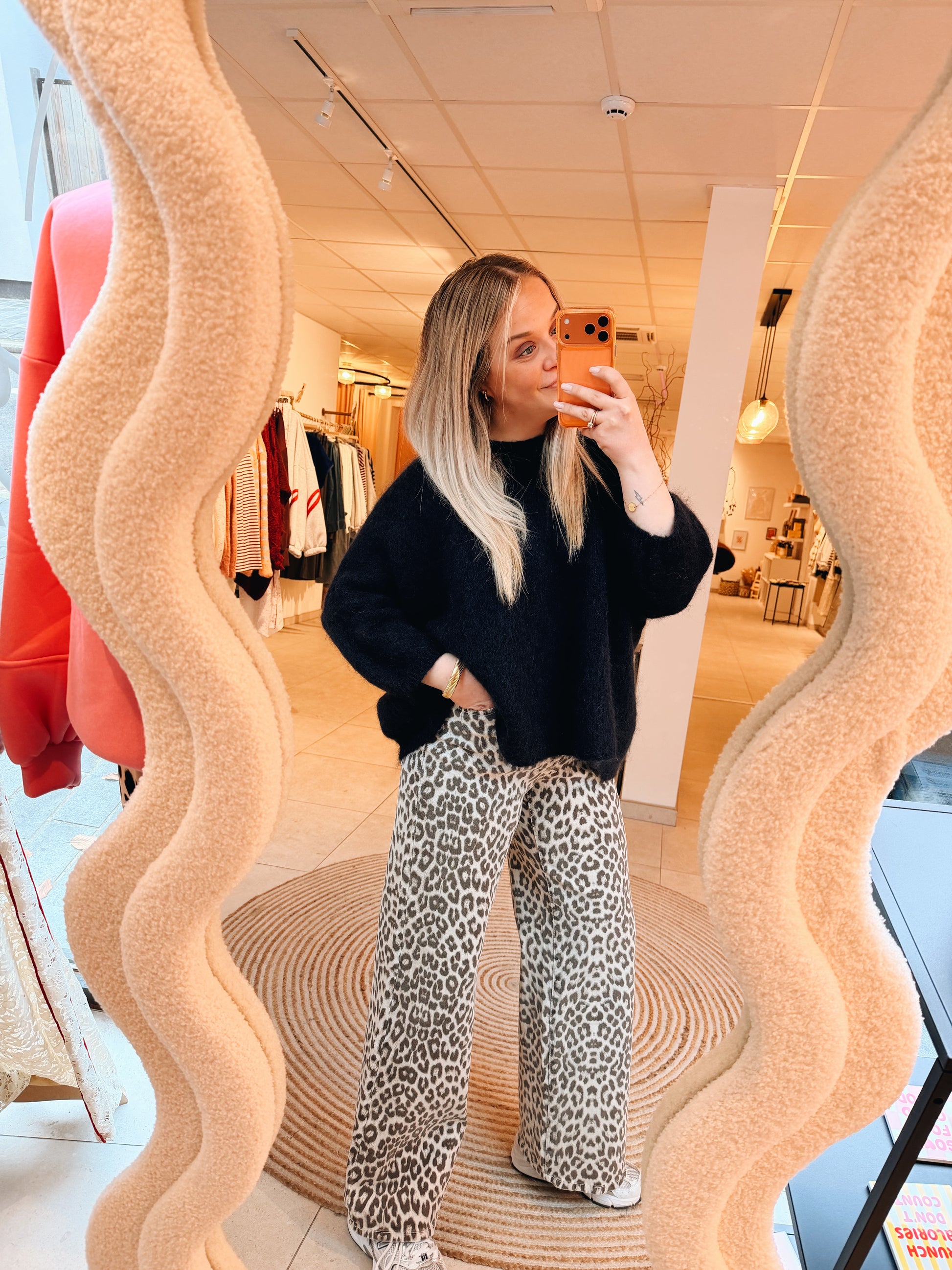 Tinneke Leopard Wide Leg Jeans