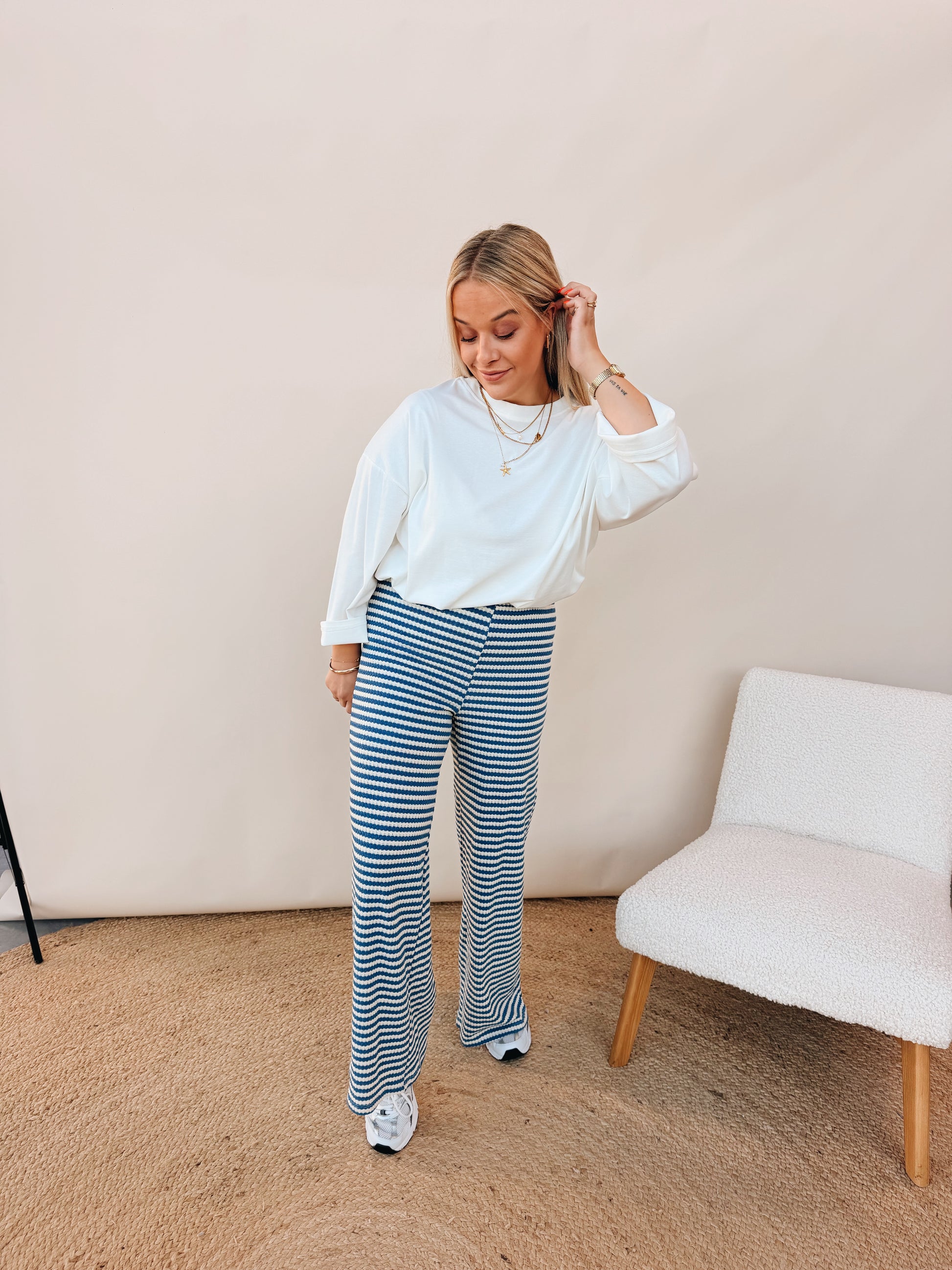 Cleo Pantalon Blauw