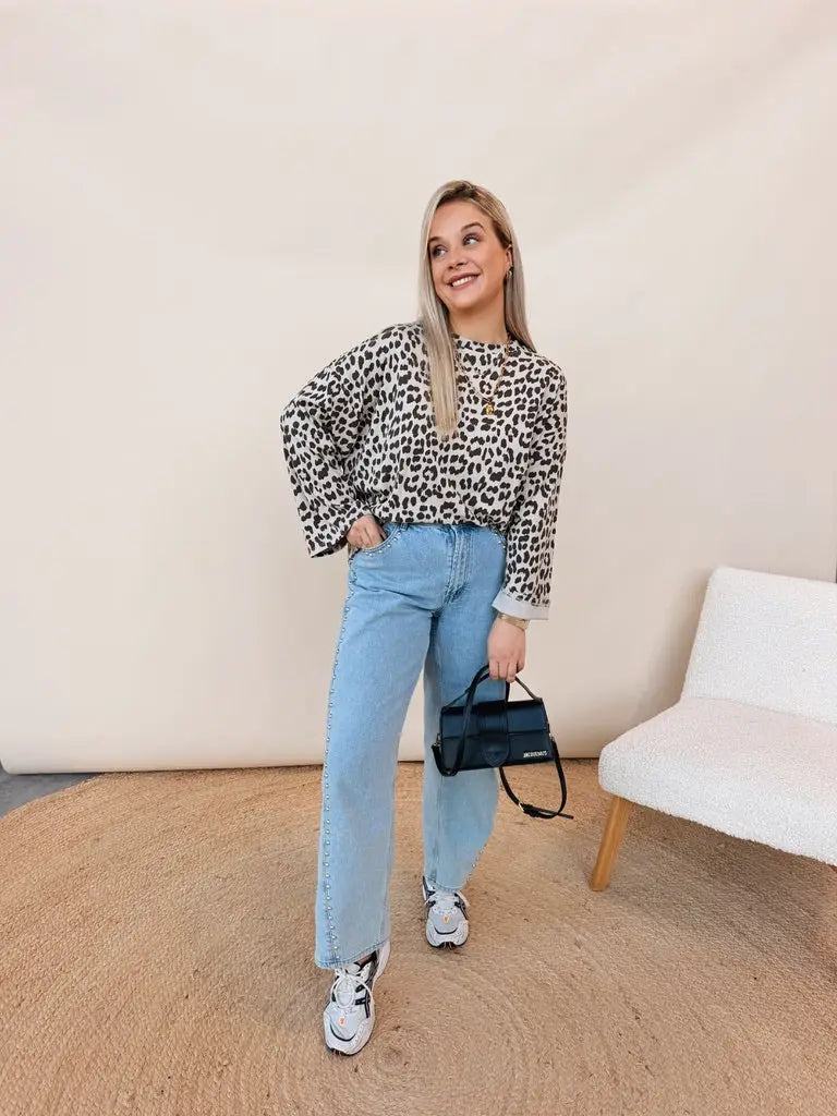 Ambre Leopard Shirt Taupe