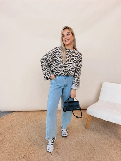 Ambre Leopard Shirt Taupe