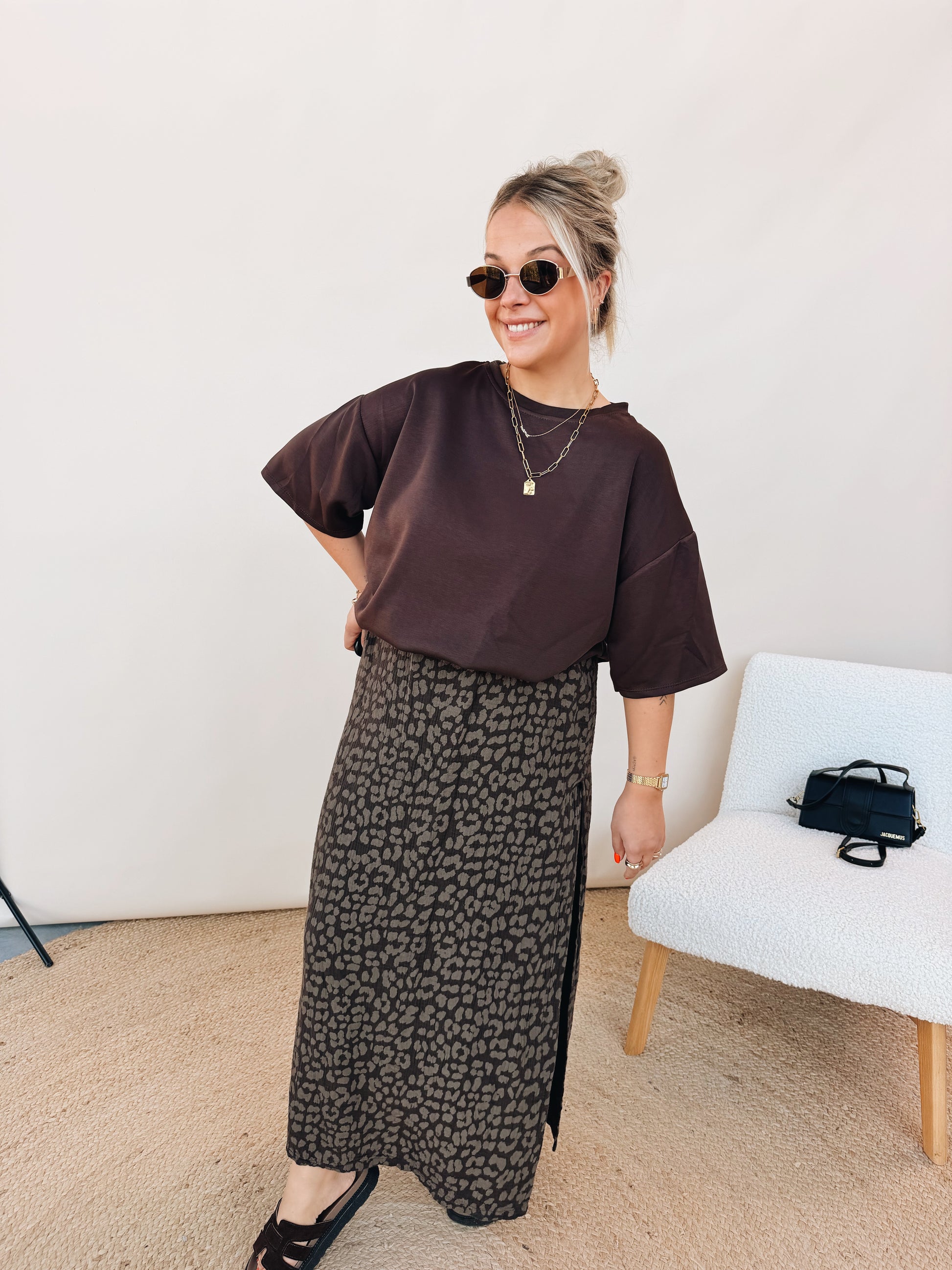 Floor Leopard Rok Choco