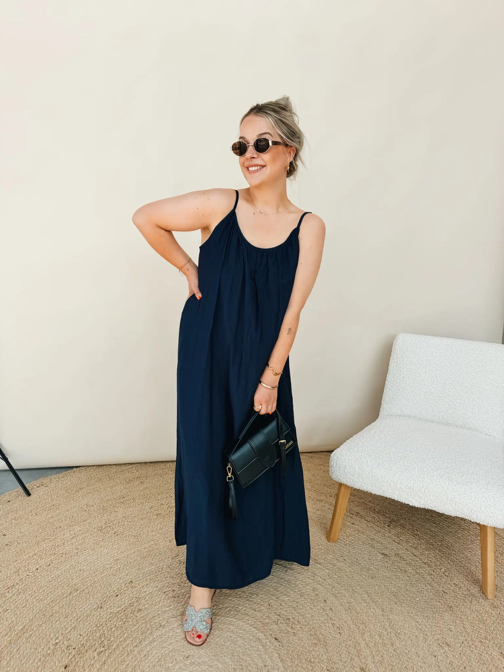 Vittoria Jurk Marineblauw