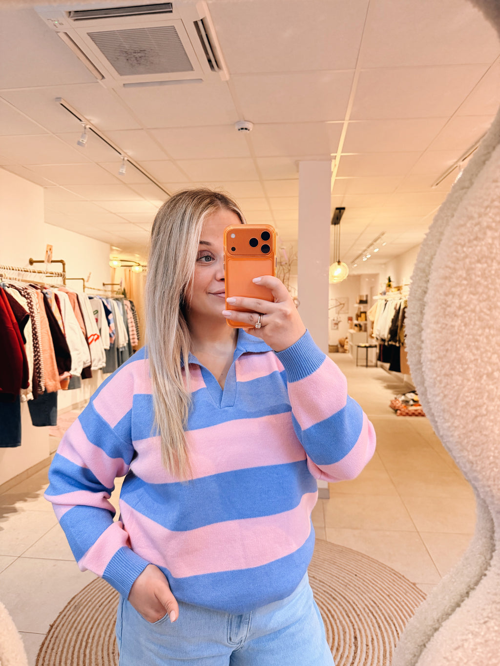 Rina Sweatshirt Blauw/Rose