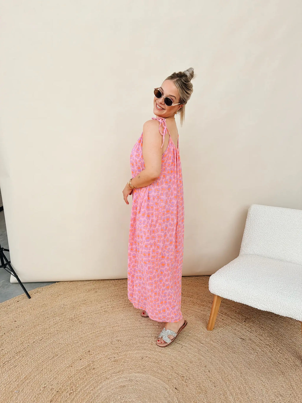 Suzanne Leopard Jurk Lila