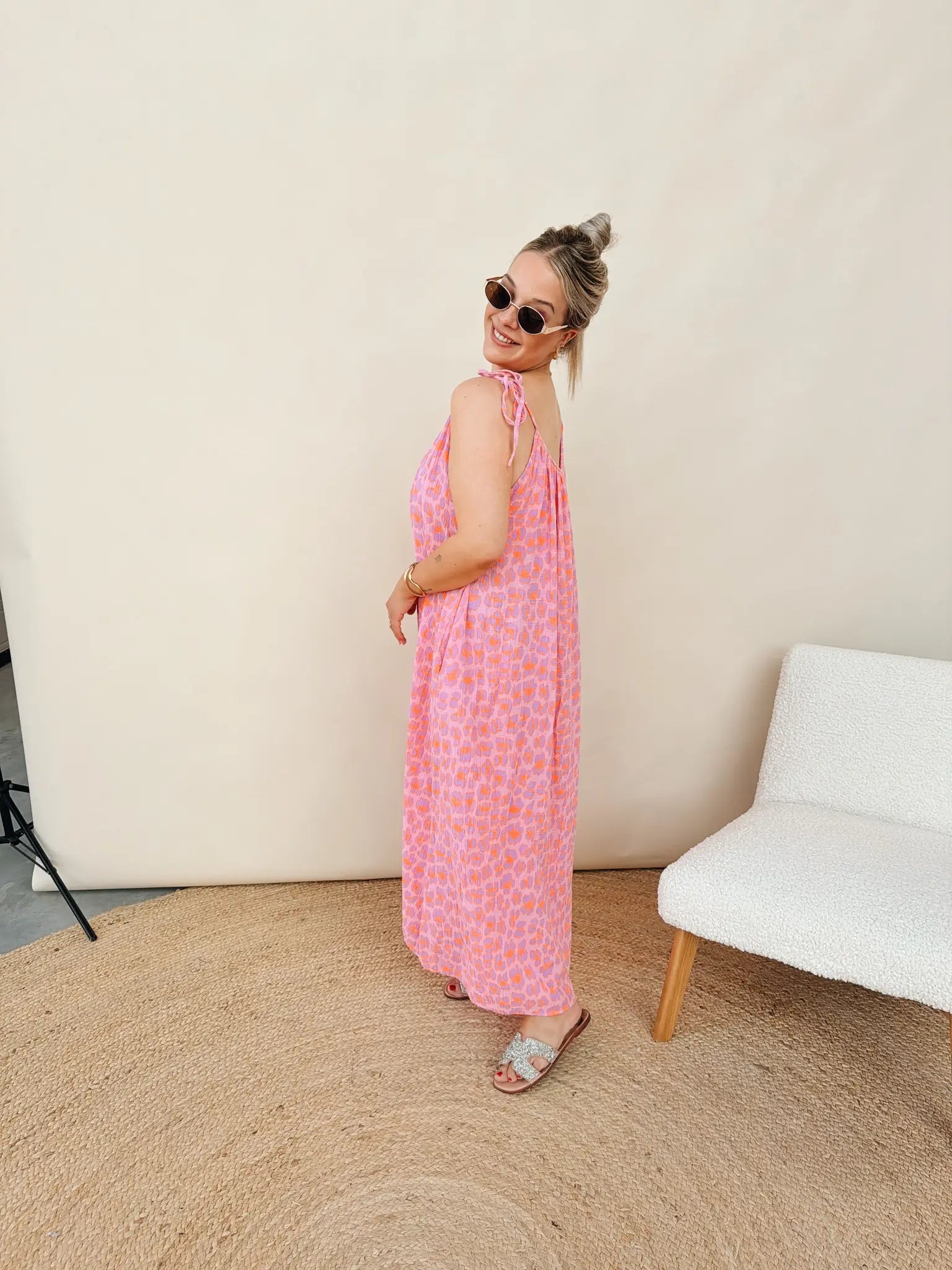 Suzanne Leopard Jurk Lila