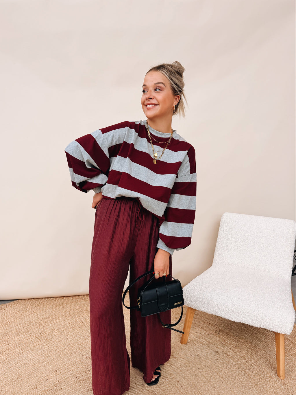Leonore Pantalon Bordeaux